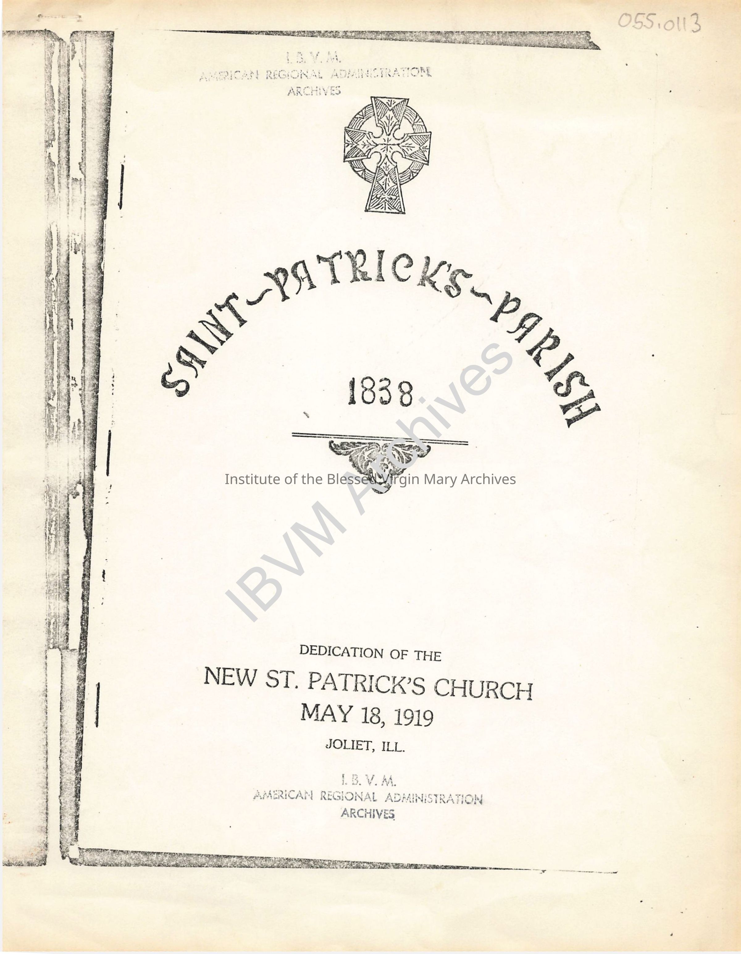 St. Patrick's Church Dedication Pamphlet: PDF, Watermarked