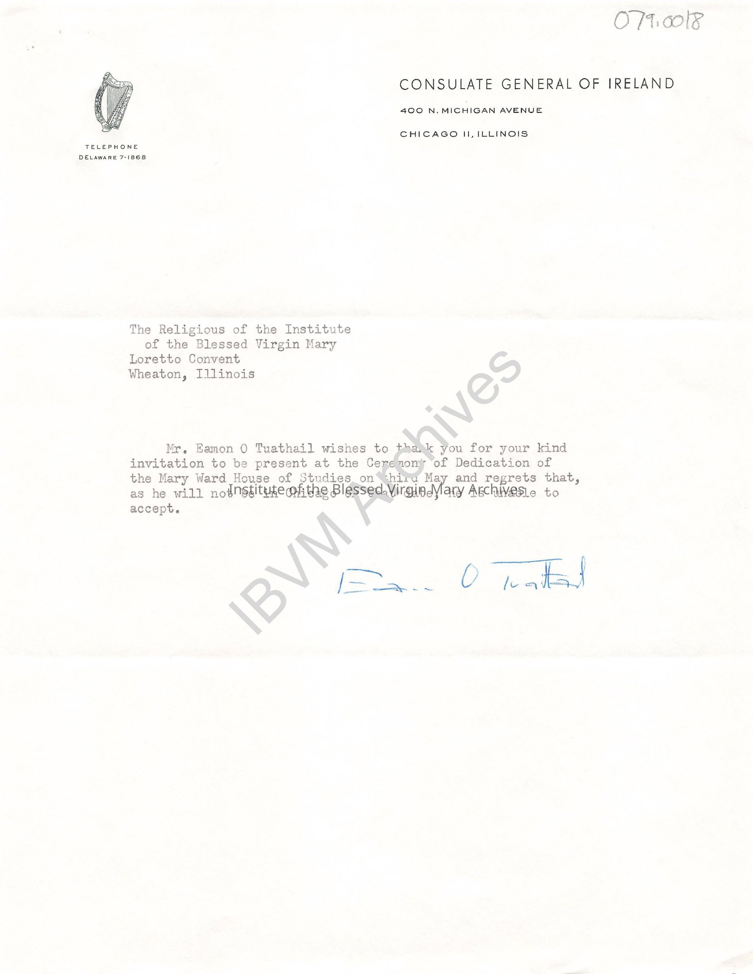 Letter from the Consulate General of Ireland: PDF, Watermarked