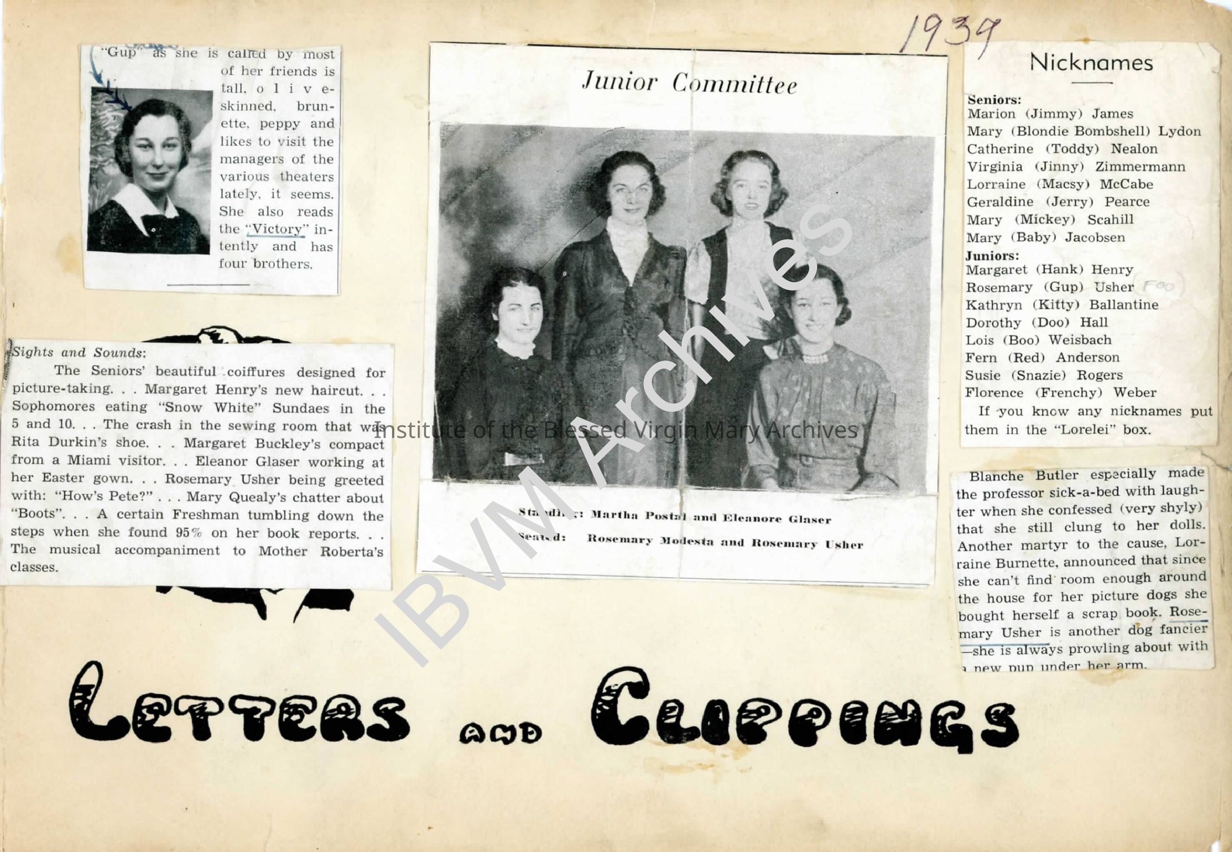 Loretto High School Letters and Clippings: PDF, Watermarked