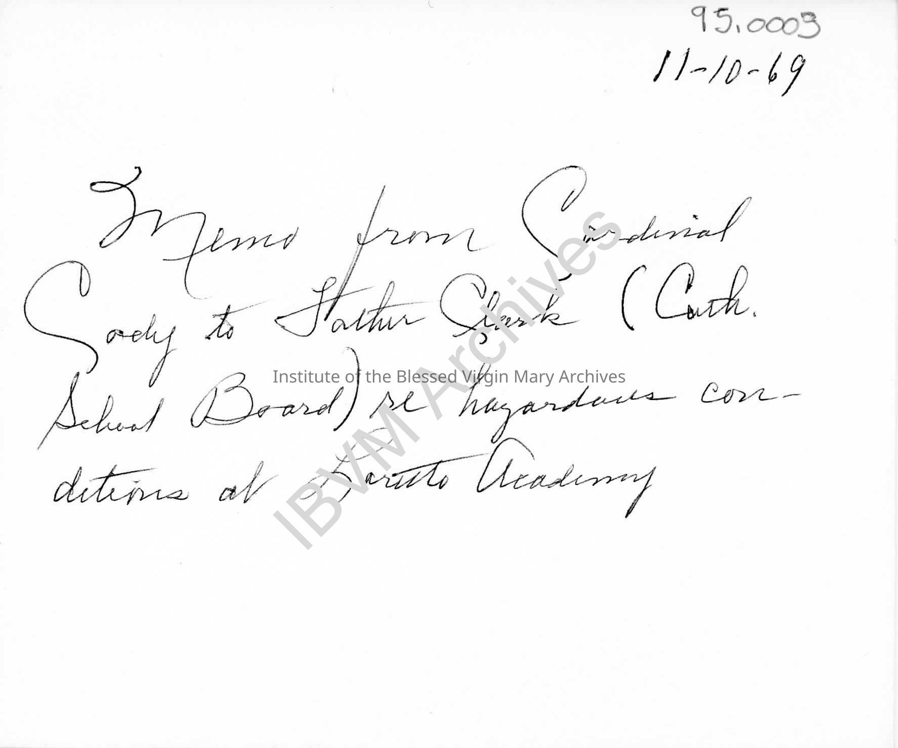 Memo from John Patrick Cardinal Cody: PDF, Watermarked