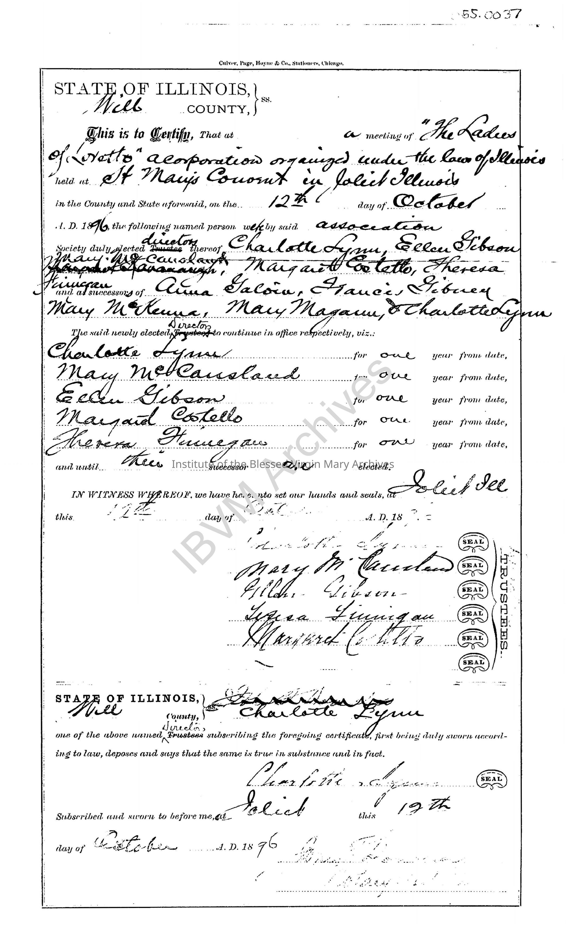 Certificate of Election of Directors: PDF, Watermarked