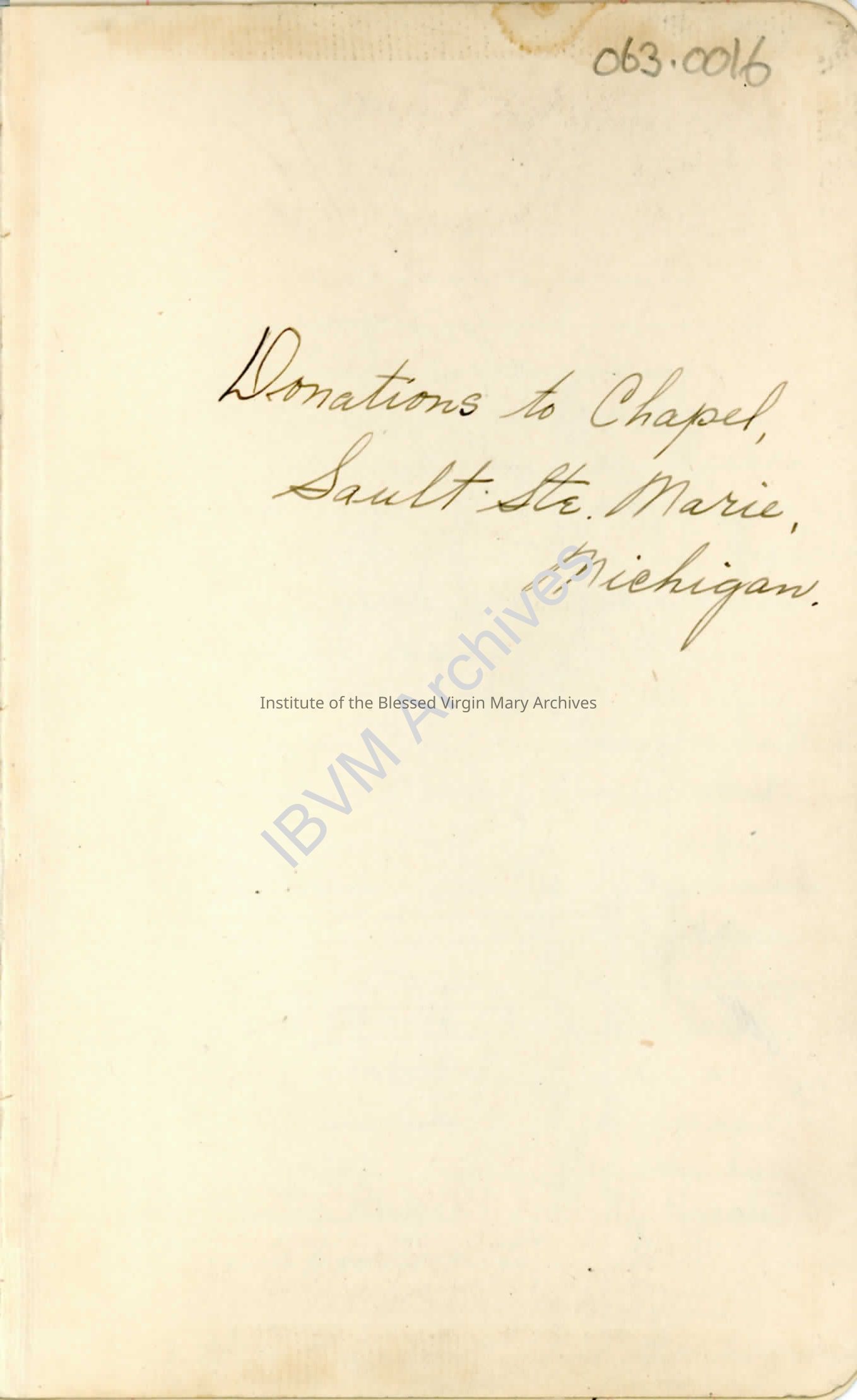 Donations to Chapel, 1929 - 1962: PDF, Watermarked