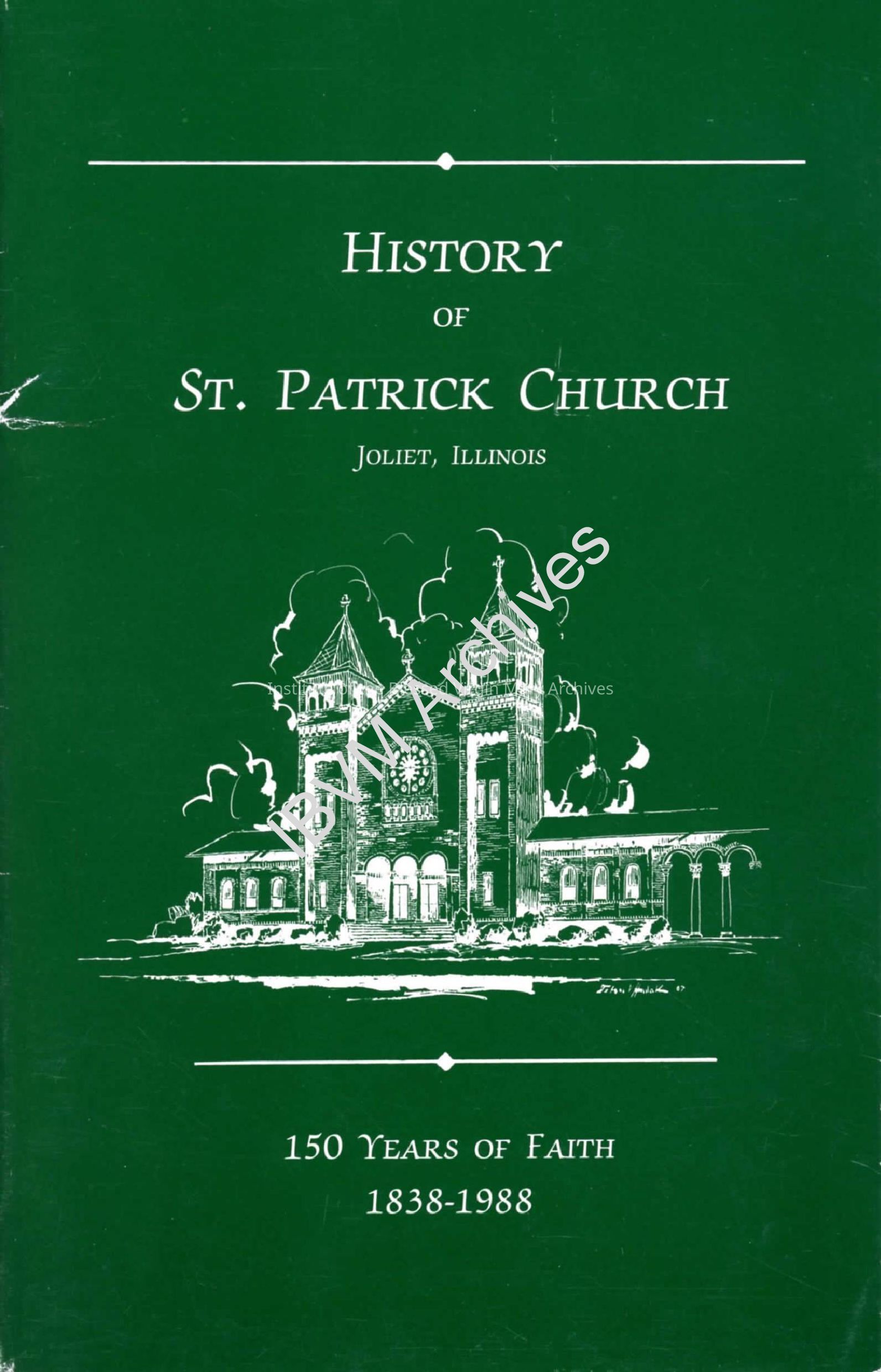 History of St. Patrick's Church: PDF (Cover Only), Watermarked