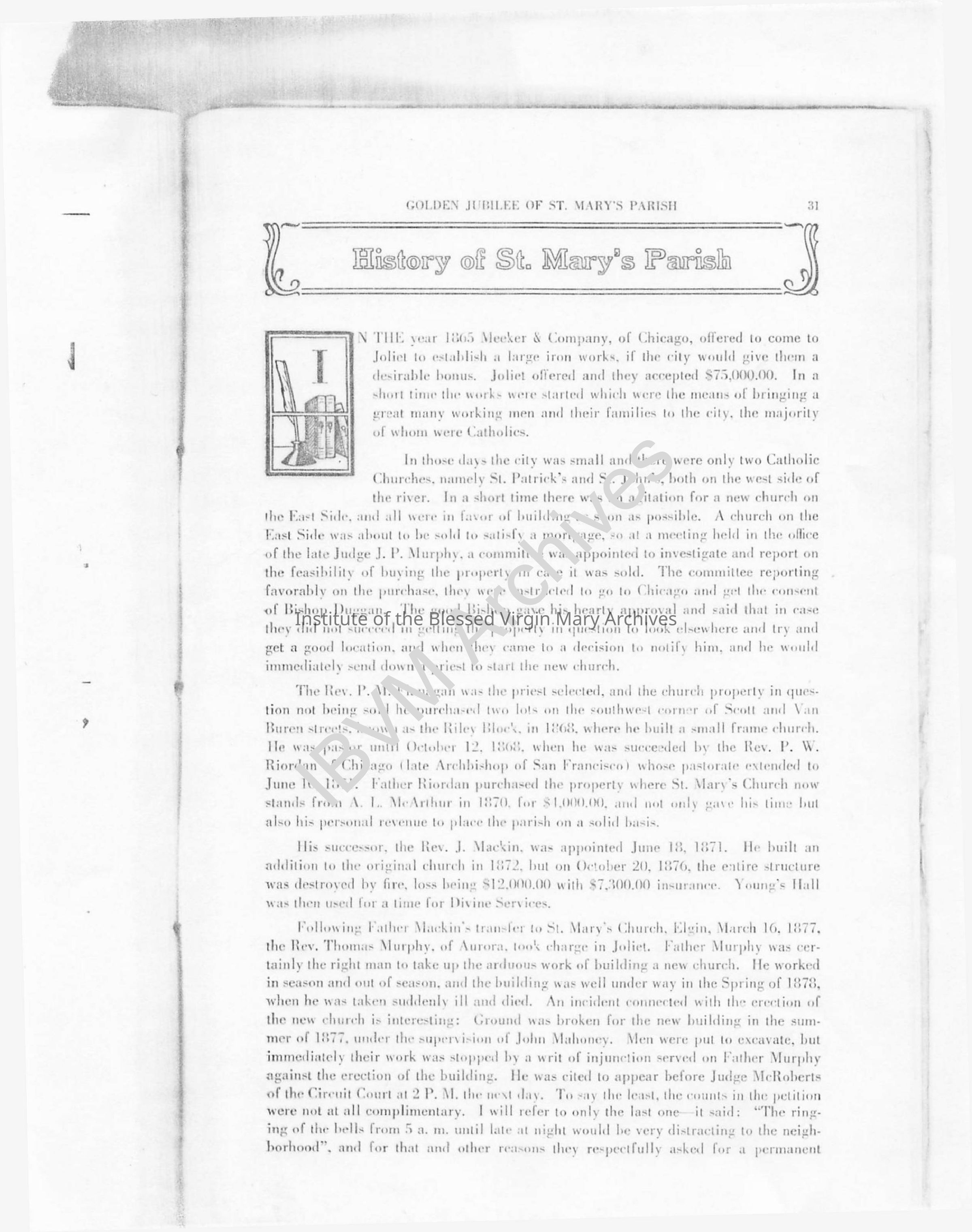 History of St. Mary's Parish: PDF, Watermarked