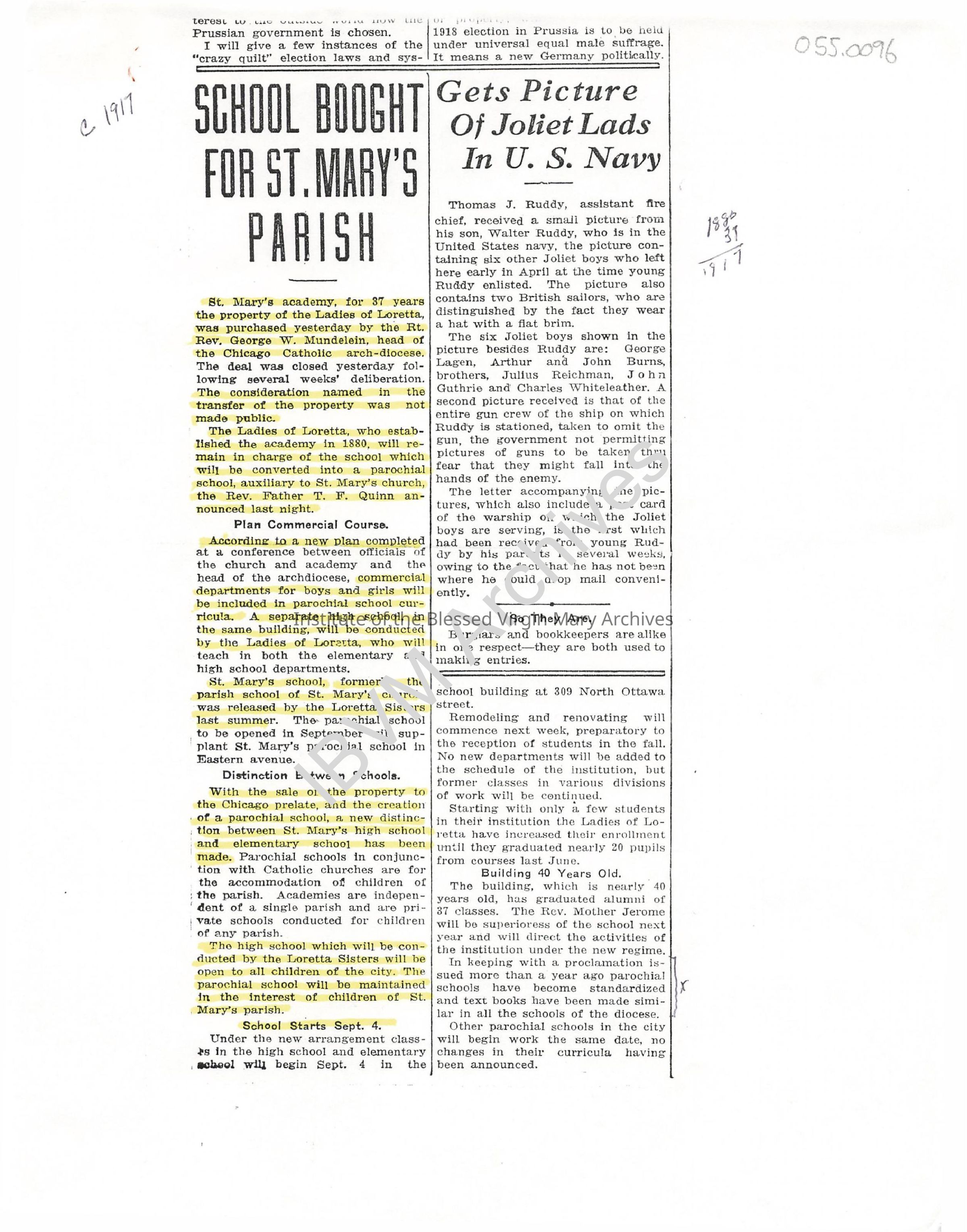 St. Mary's Academy Article: PDF, Watermarked