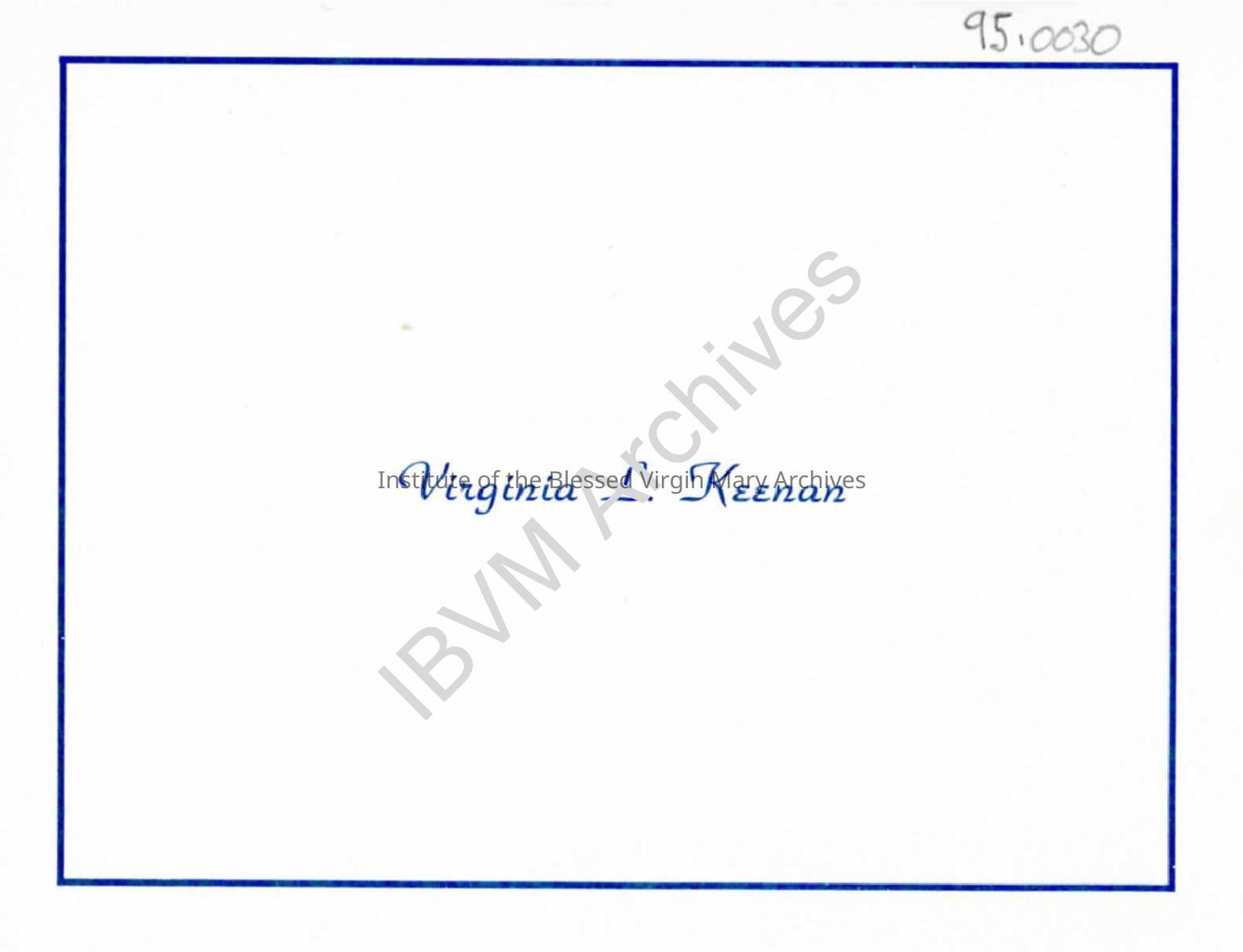 Greeting Card from Virginia L. Keenan: PDF, Watermarked
