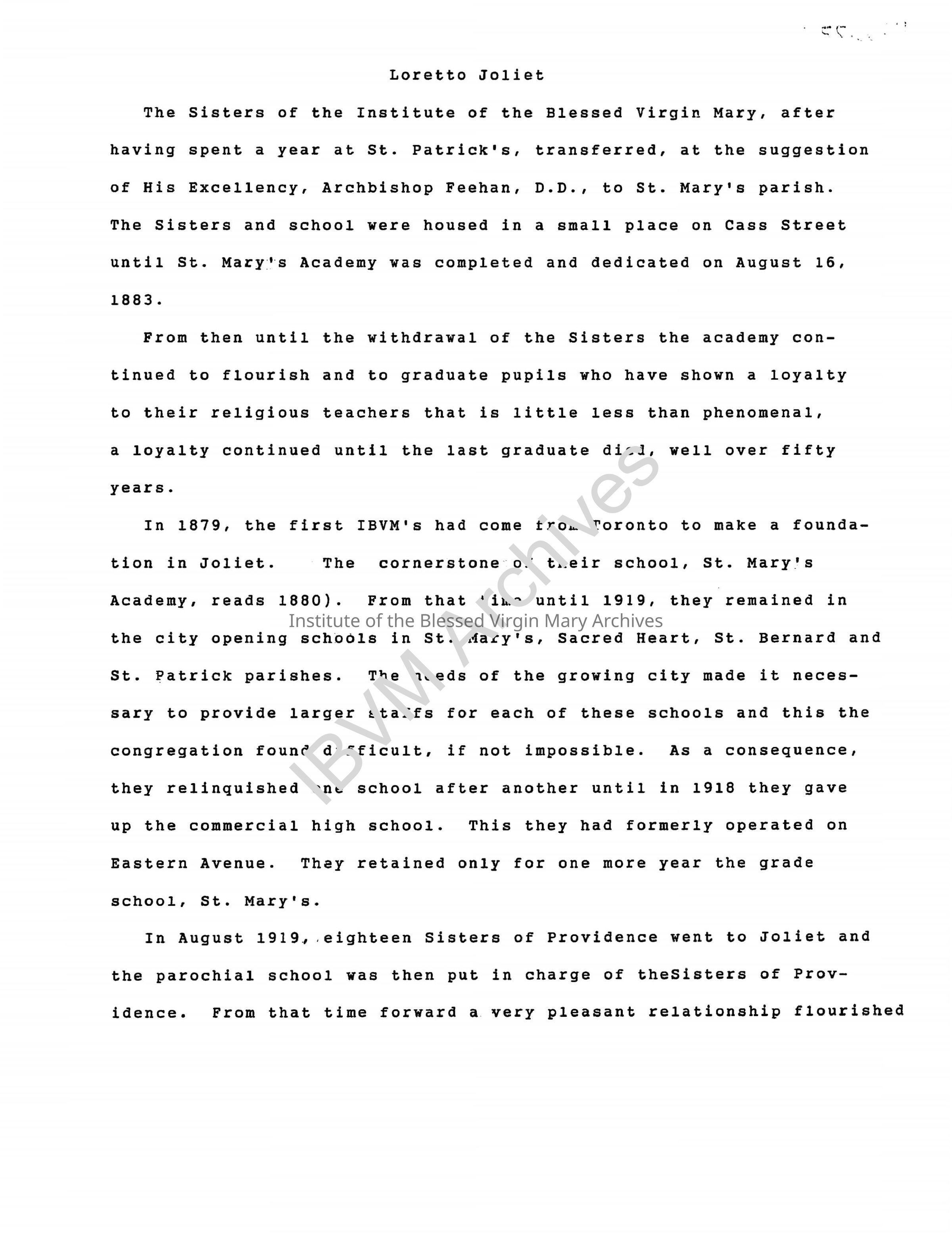 Loretto Joliet: PDF, Watermarked