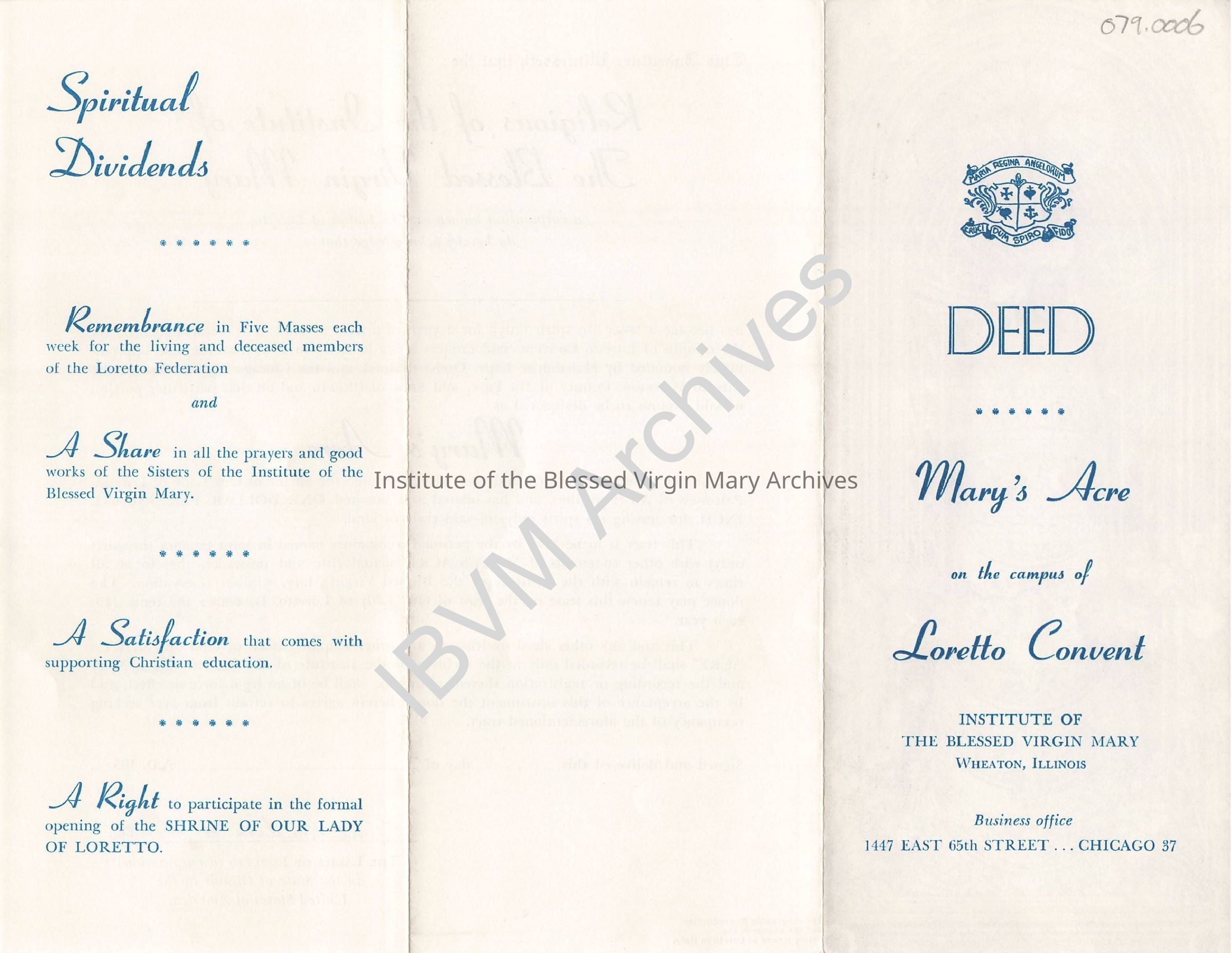 Deed for Mary’s Acre: PDF, Watermarked