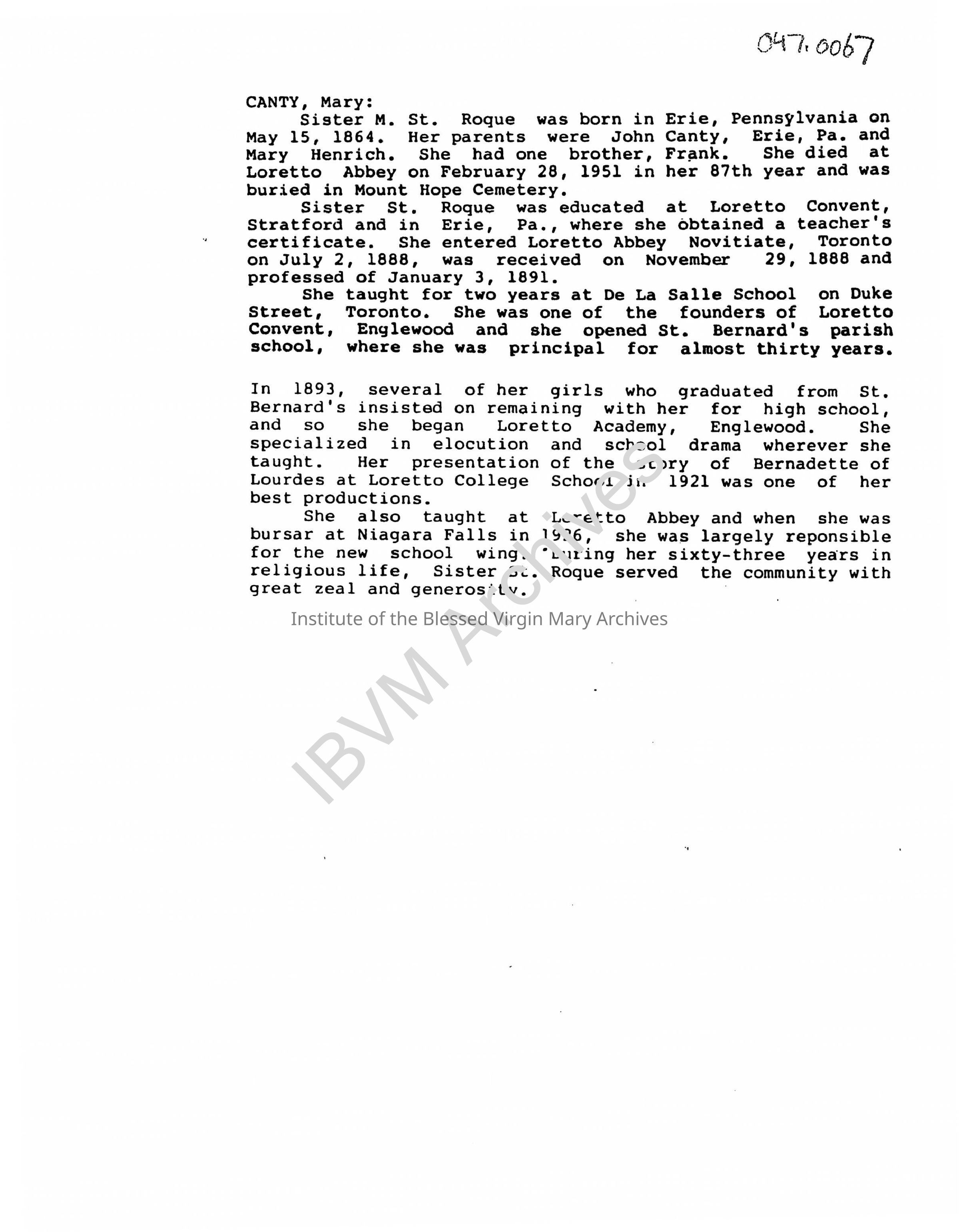 Mary Canty Biography: PDF, Watermarked