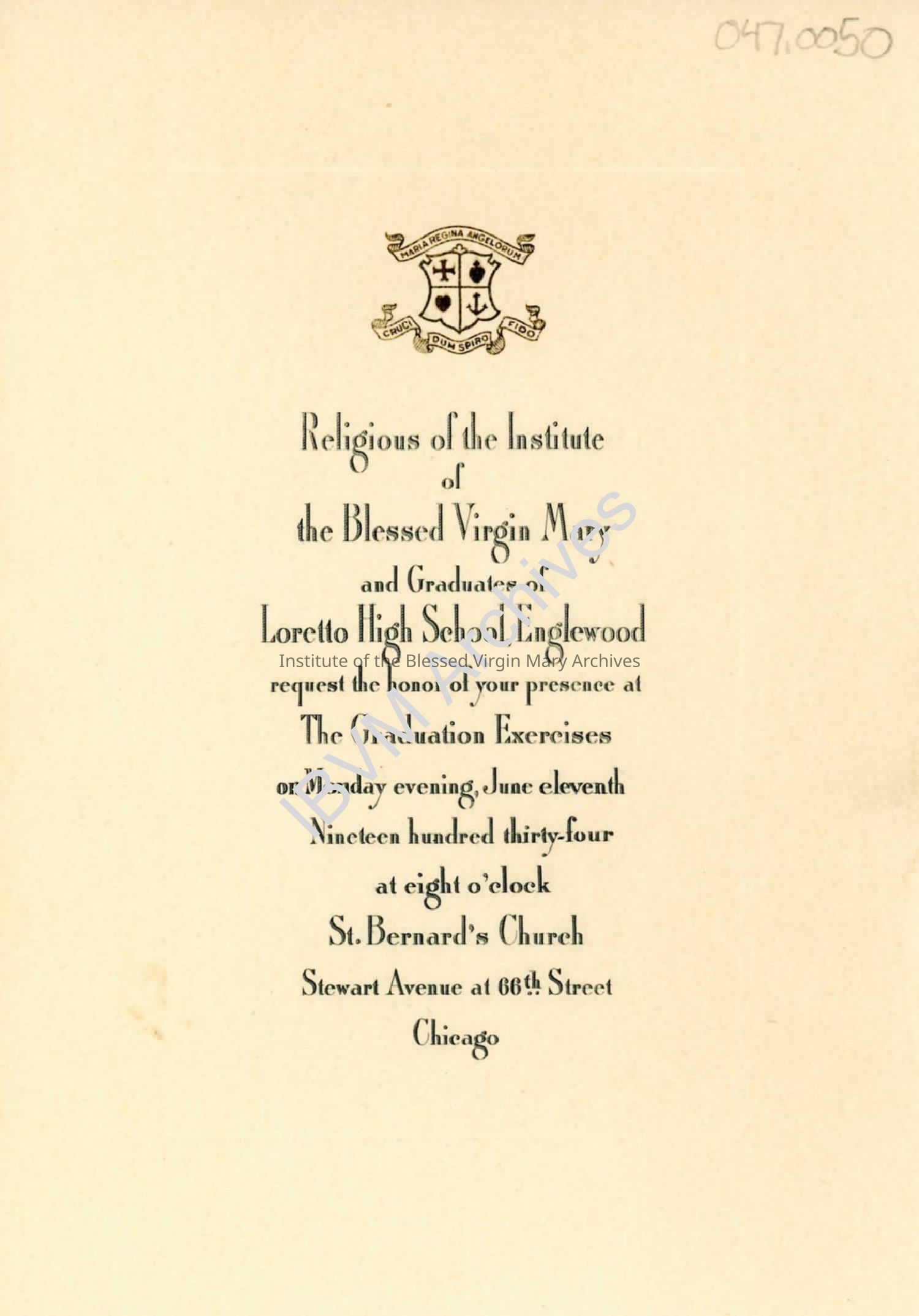 Loretto High School Graduation Invitation: PDF, Watermarked