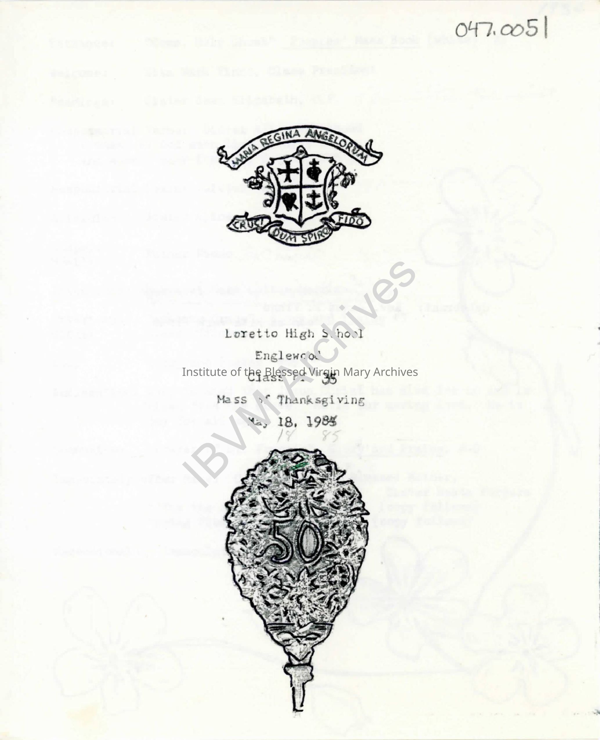 Loretto High School Class of 1935 50th Anniversary Liturgy: PDF, Watermarked