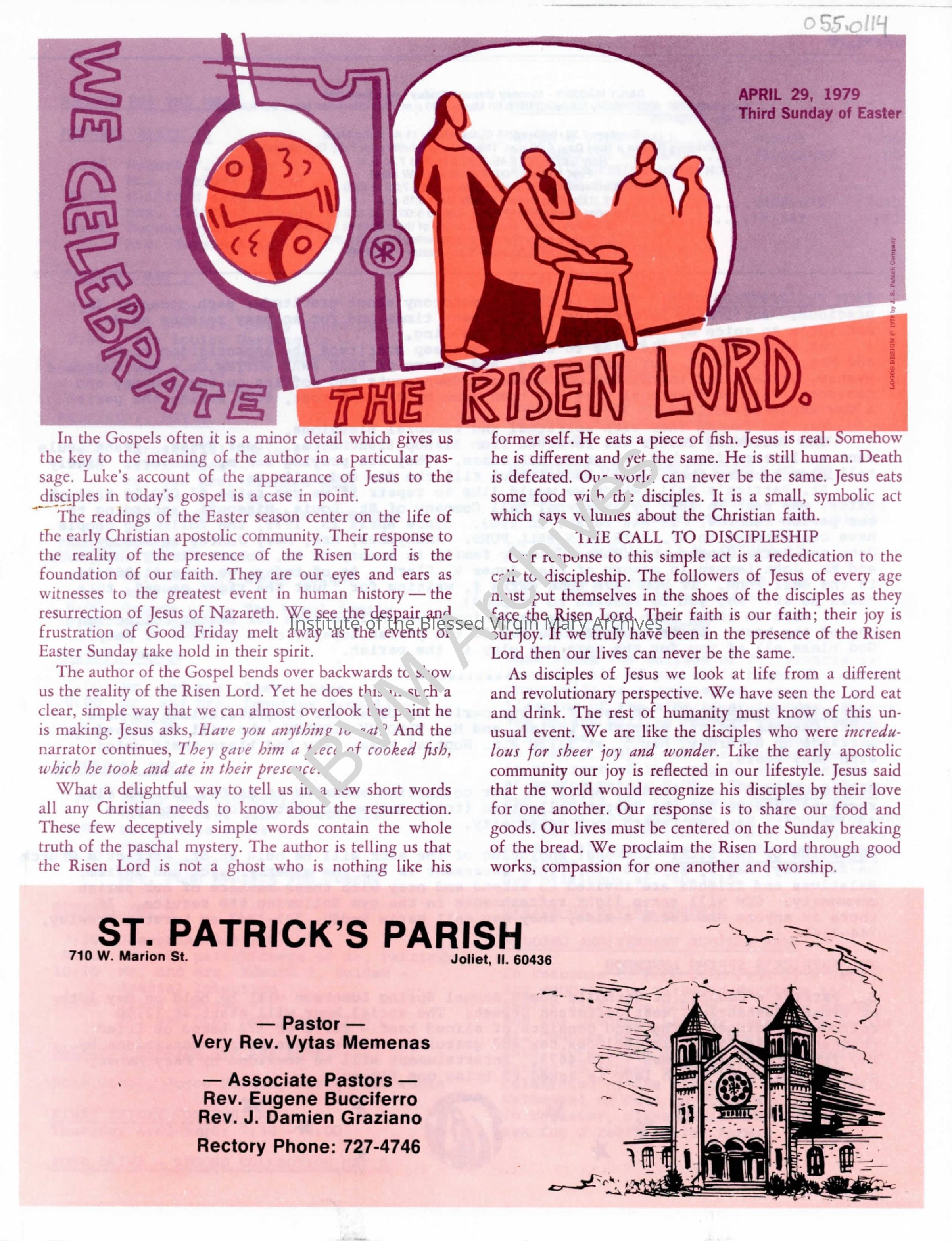 St. Patrick's Church Bulletin: PDF, Watermarked