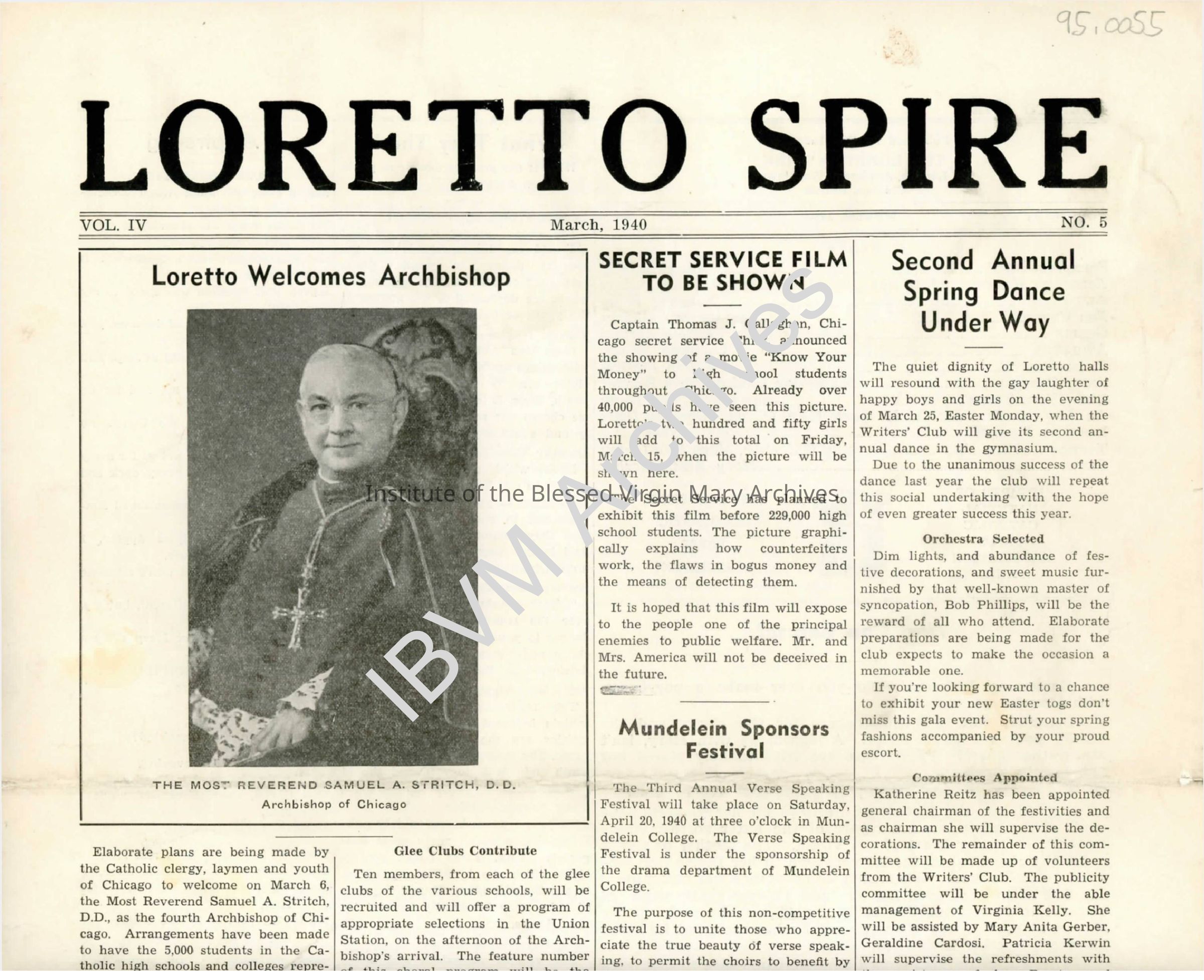 Loretto Spire, Volume IV No. 5, 1940: PDF, Watermarked