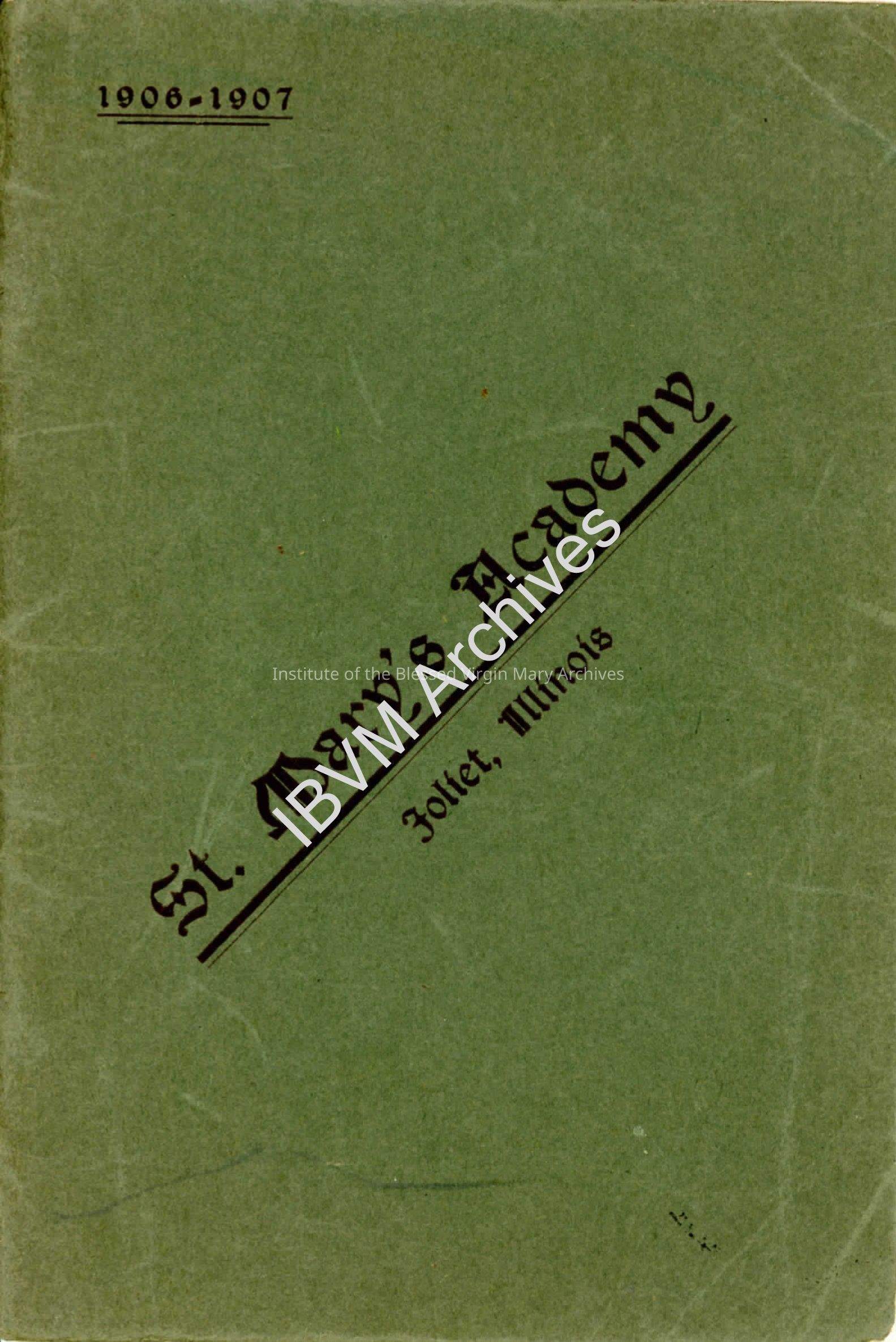 St Mary's Academy Directory, 1906 -1907: PDF, Watermarked