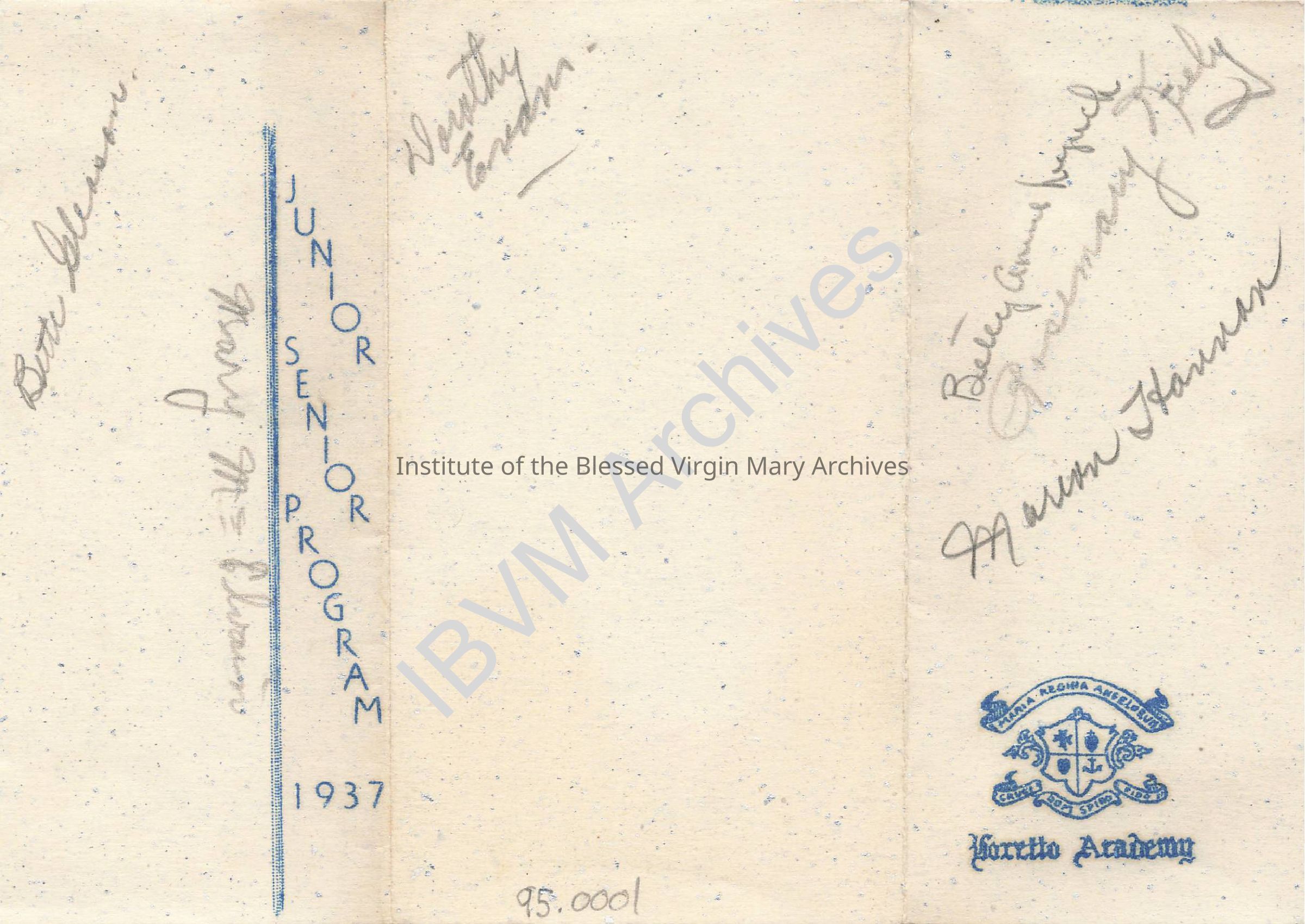 Loretto Academy Program, 1937: PDF, Watermarked