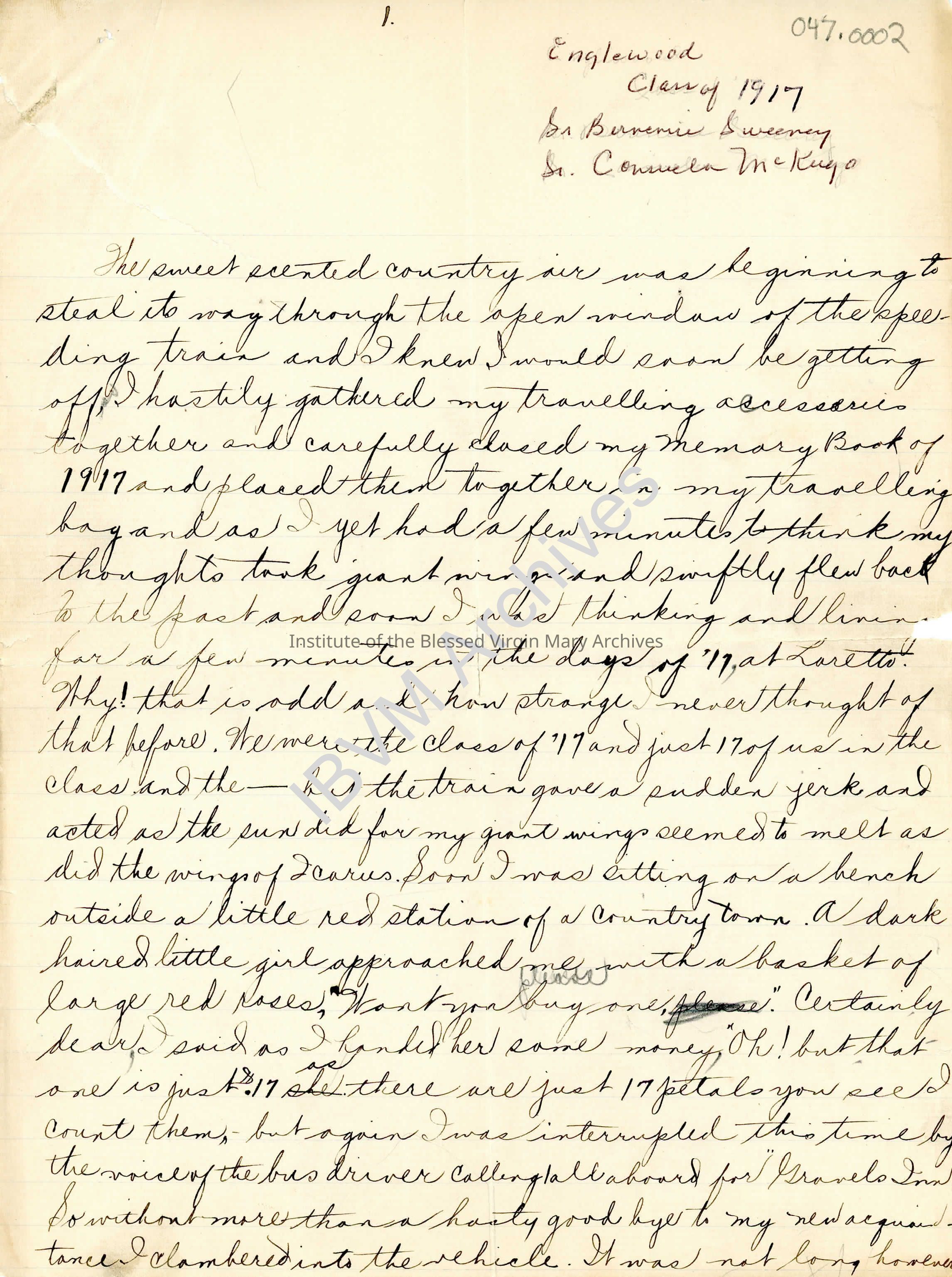 Englewood Class of 1917: PDF, Watermarked