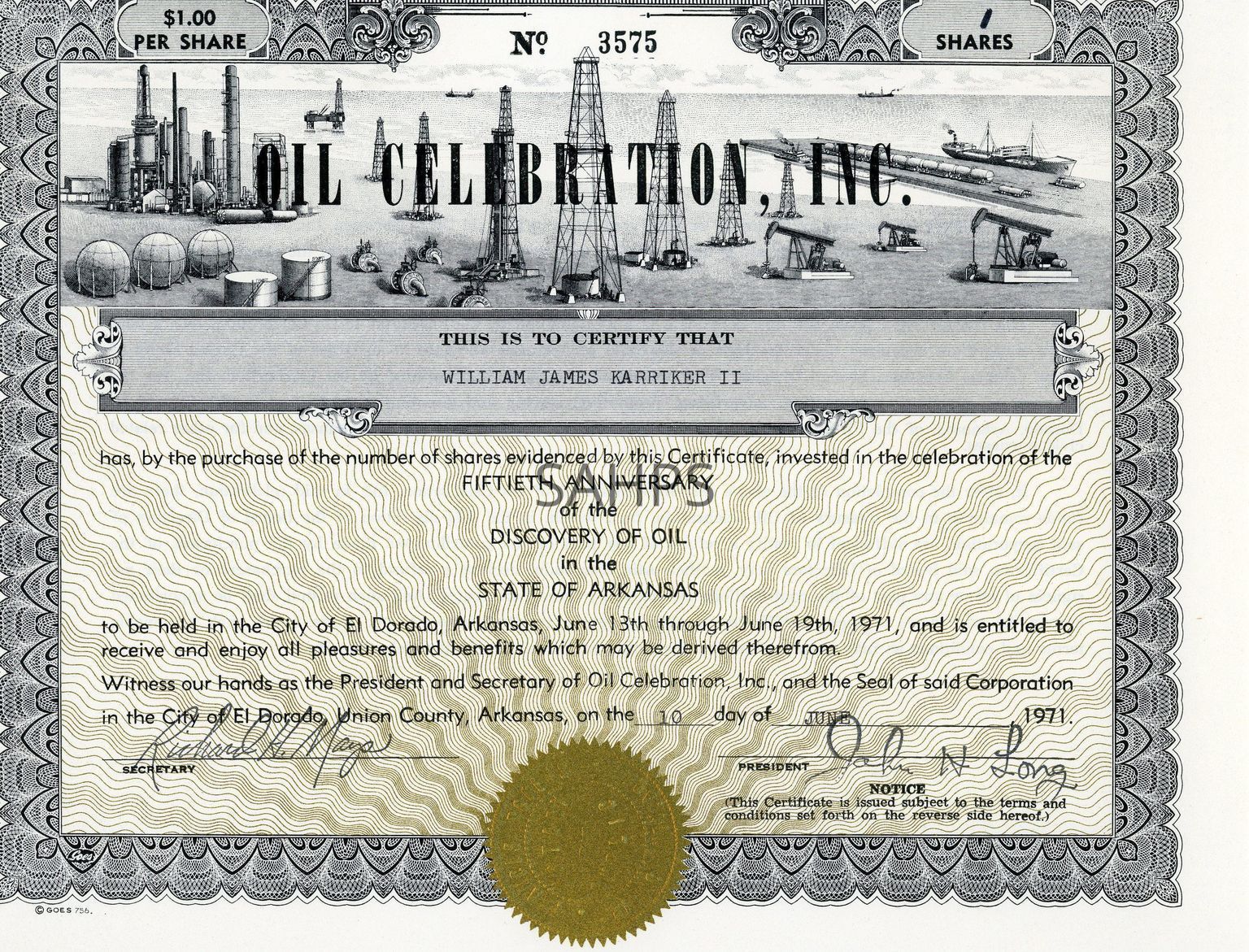 Stock Certificates