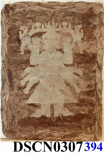 Papel, or paper, amate: Papel Amate (or amatyl) although it comes in sheets, is technically not formed the same way paper is. It is referred to as “bark cloth”, “paper cloth” and as “paper”, depending on who you talk to. The most significant fact is that the oldest codex known was made from amate in the pre-Columbian era. The fibers are scraped, cooked, and beaten very much like one would to hand-make a piece of paper, even though the pulp is not poured into slurry and sheets are not pulled through a screen. Instead, fibers are pounded together with a stone; creating an irregular, luscious sheet. Papel Amate has been made for centuries by the Otomí Indians in the states of Puebla and Vera Cruz in Mexico. Traditional fibers still used today are the ficus tree's outer bark and the mulberry bush's inner bark.
It claimed to be a paper with "magical" properties. Foreign academics began studying this ritual use of amate in the mid-20th century, and the Otomi people of the area began producing the paper commercially. Otomi craftspeople began selling it in cities such as Mexico City, where Nahua painters revived the paper in Guerrero to create "new" indigenous craft, which the Mexican government then promoted.
Through this and other innovations, amate paper is one of the most widely available Mexican indigenous handicrafts, sold both nationally and abroad. Nahua paintings of the paper, which is also called "amate," receive the most attention. Still, Otomi paper makers have also received attention not only for the paper itself but for crafts made with it such as elaborate cut-outs.
Sources are Wikipedia and Paperconnection.org