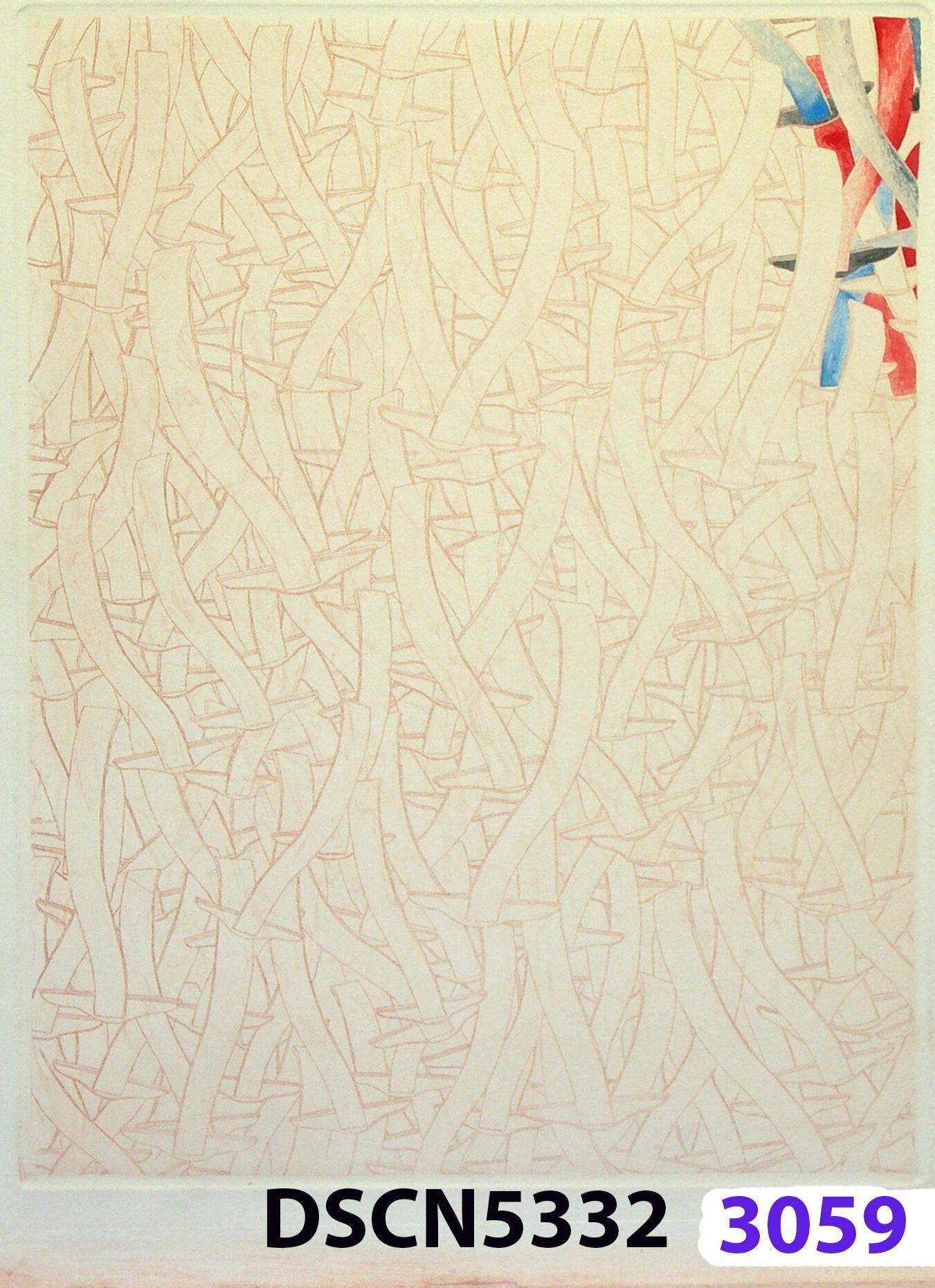 Wave Square School – variation: I was at a fish hatchery, and, looking in the water it was all dark. I thought, there are no fish!" I blinked, and all of a sudden I could see thousands of fishes. It was a school of fishes. Later, back in my studio I imagined thousands of wave squares in such a school. It inspired me to think of a moving image. For the spaceship crash series I was working on, in my imagination the camera zoomed in and resolved to show a school of wave squares, swimming like a school of fishes.