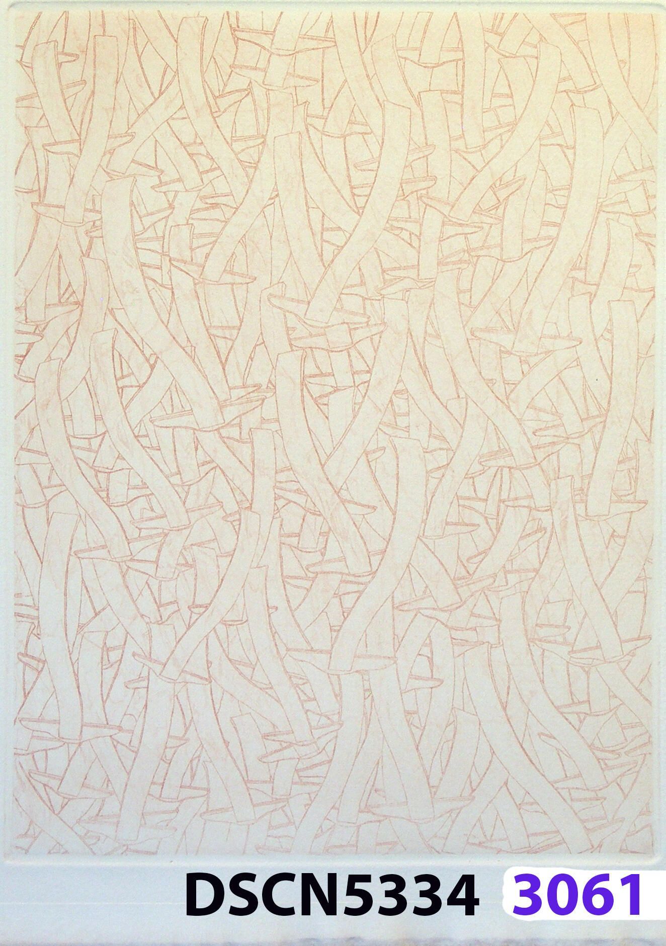 Wave Square School – variation: I was at a fish hatchery, and, looking in the water it was all dark. I thought, there are no fish!" I blinked, and all of a sudden I could see thousands of fishes. It was a school of fishes. Later, back in my studio I imagined thousands of wave squares in such a school. It inspired me to think of a moving image. For the spaceship crash series I was working on, in my imagination the camera zoomed in and resolved to show a school of wave squares, swimming like a school of fishes.