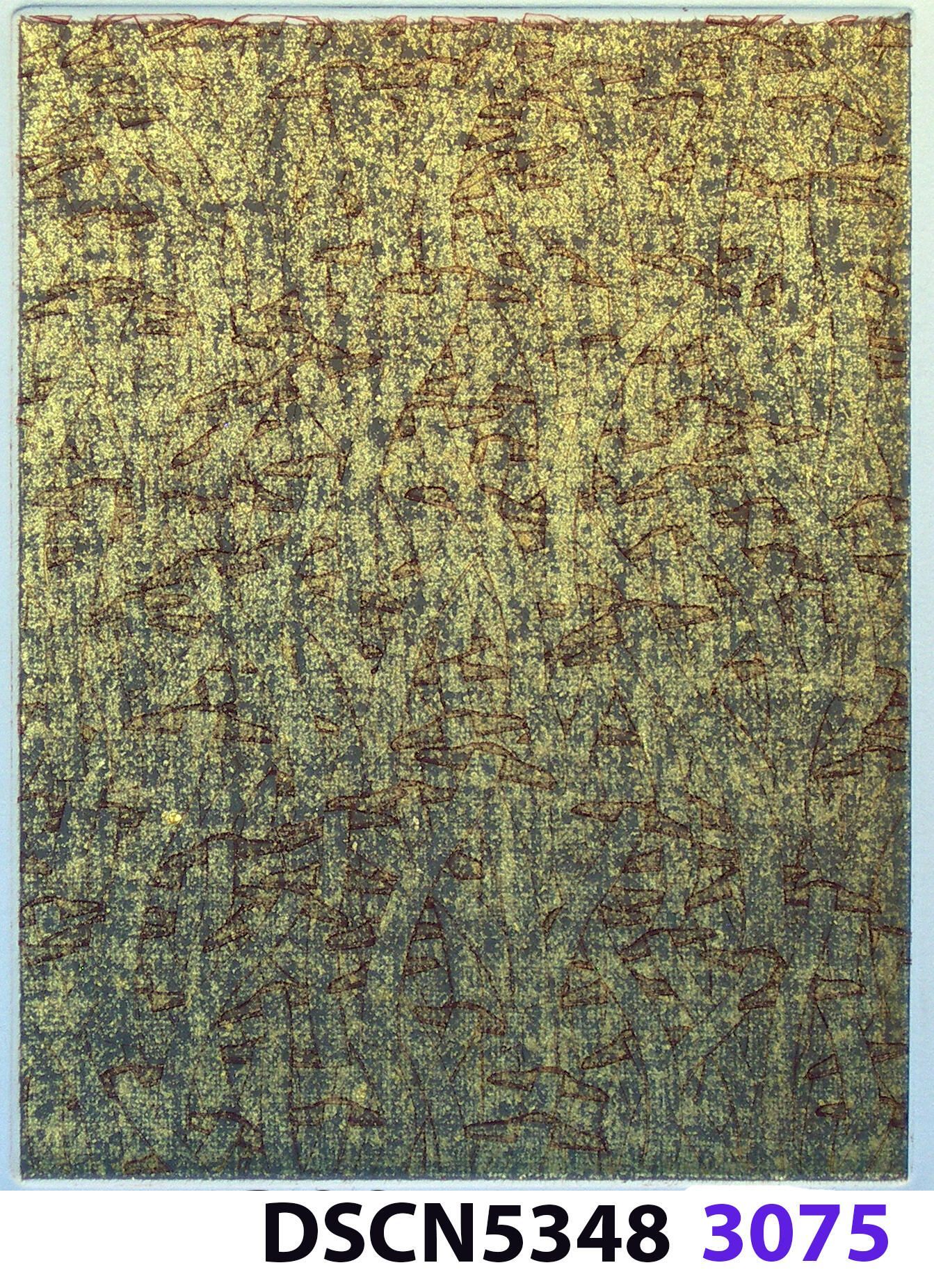 Wave Square School - variation: I was at a fish hatchery, and, looking in the water it was all dark. I thought, there are no fish!" I blinked, and all of a sudden I could see thousands of fishes. It was a school of fishes. Later, back in my studio I imagined thousands of wave squares in such a school. It inspired me to think of a moving image. For the spaceship crash series I was working on, in my imagination the camera zoomed in and resolved to show a school of wave squares, swimming like a school of fishes.