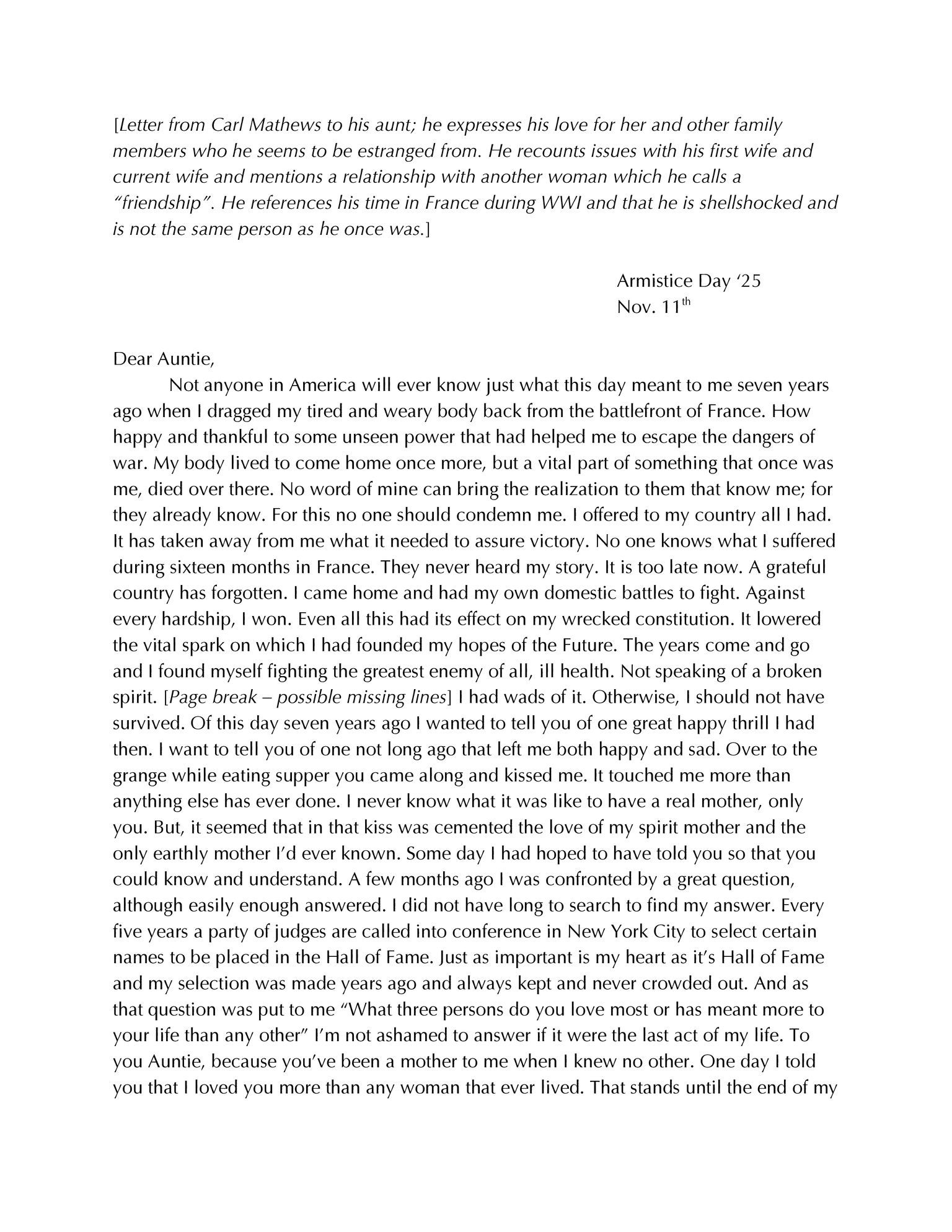 Letters