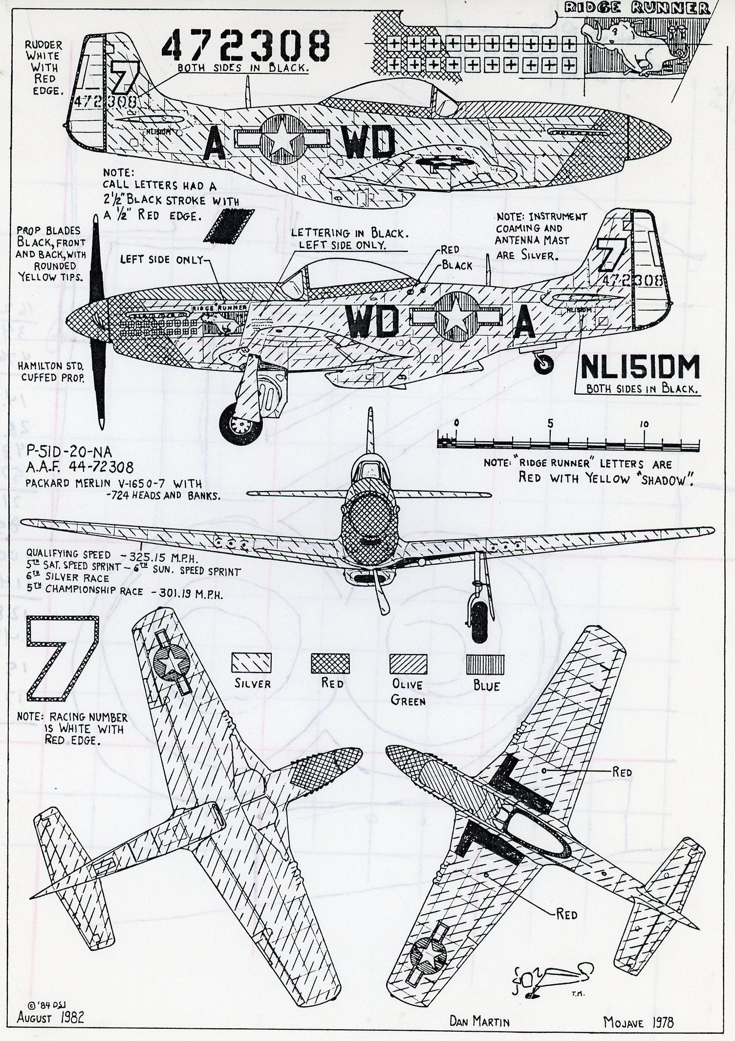 Ridge Runner - Line Drawings