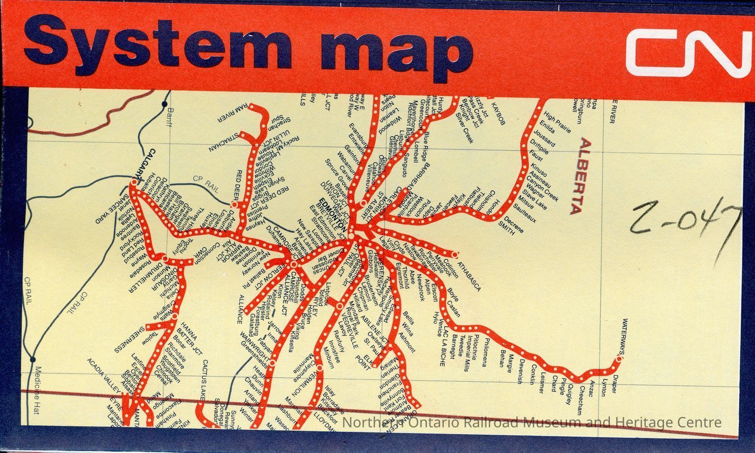 CN Rail System Map