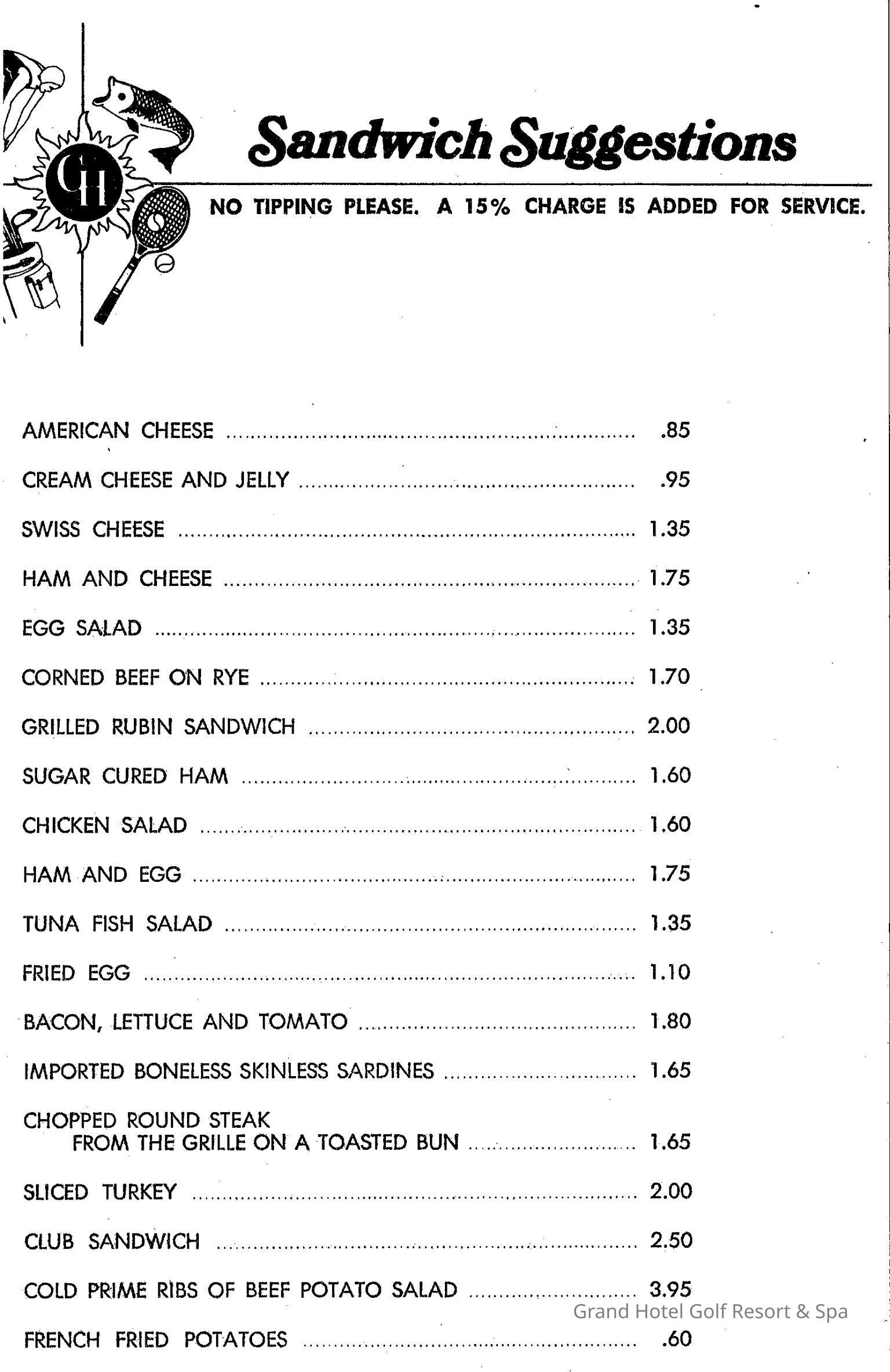 Menus Archive