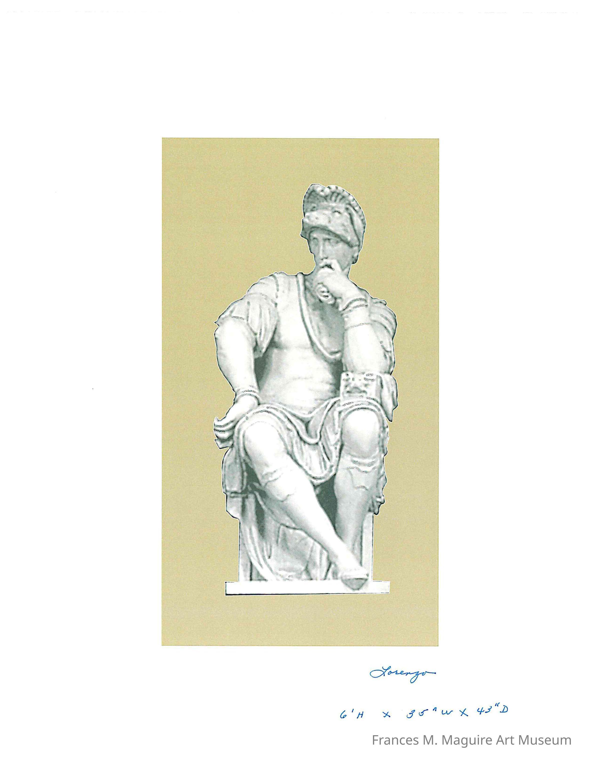 Lorenzo de Medici: Seated statue