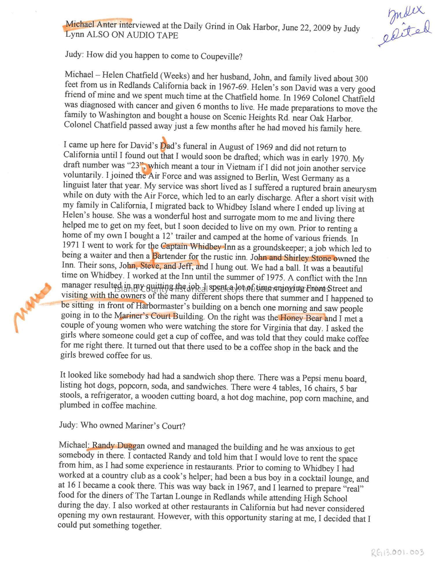 Oral Histories