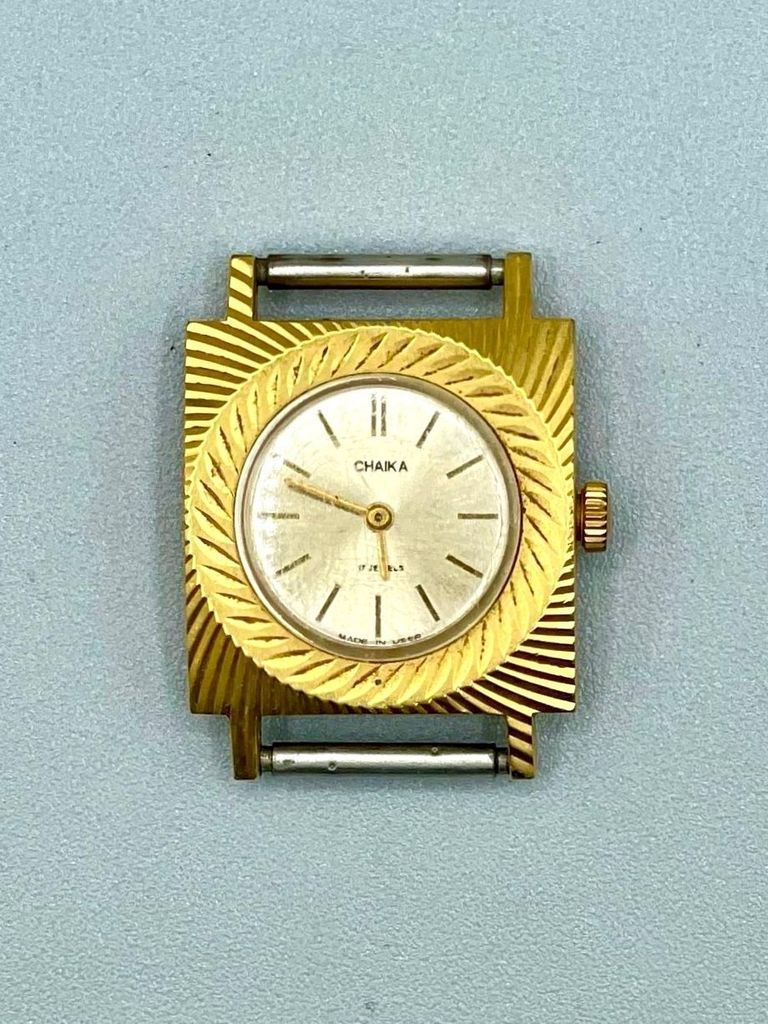 "Chaika" wristwatch (head) – gold-plated, 17 jewels