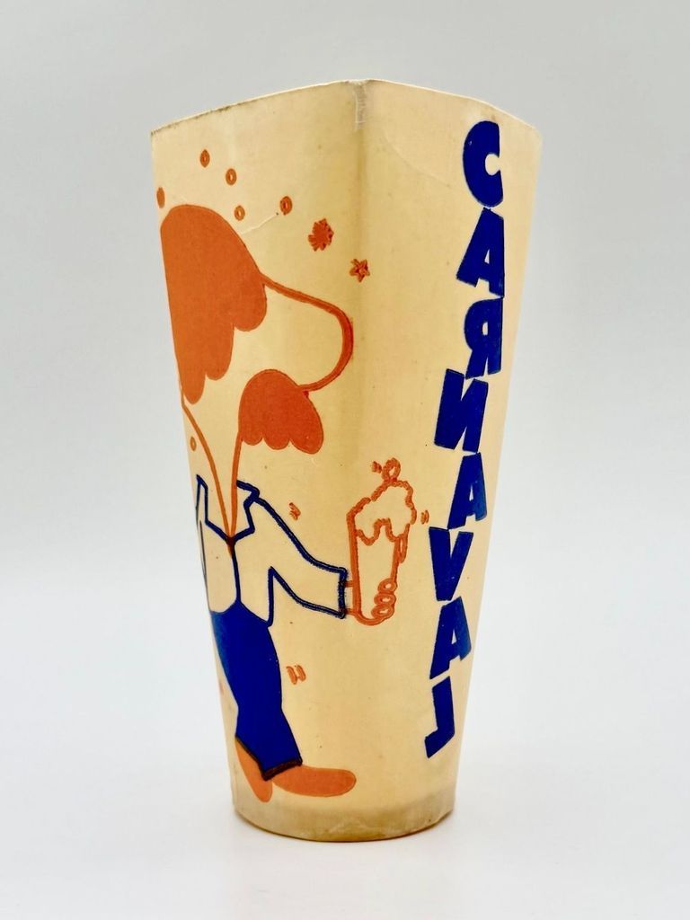 "Perga" — paraffined-paper disposable cup, "CARNAVAL" design
