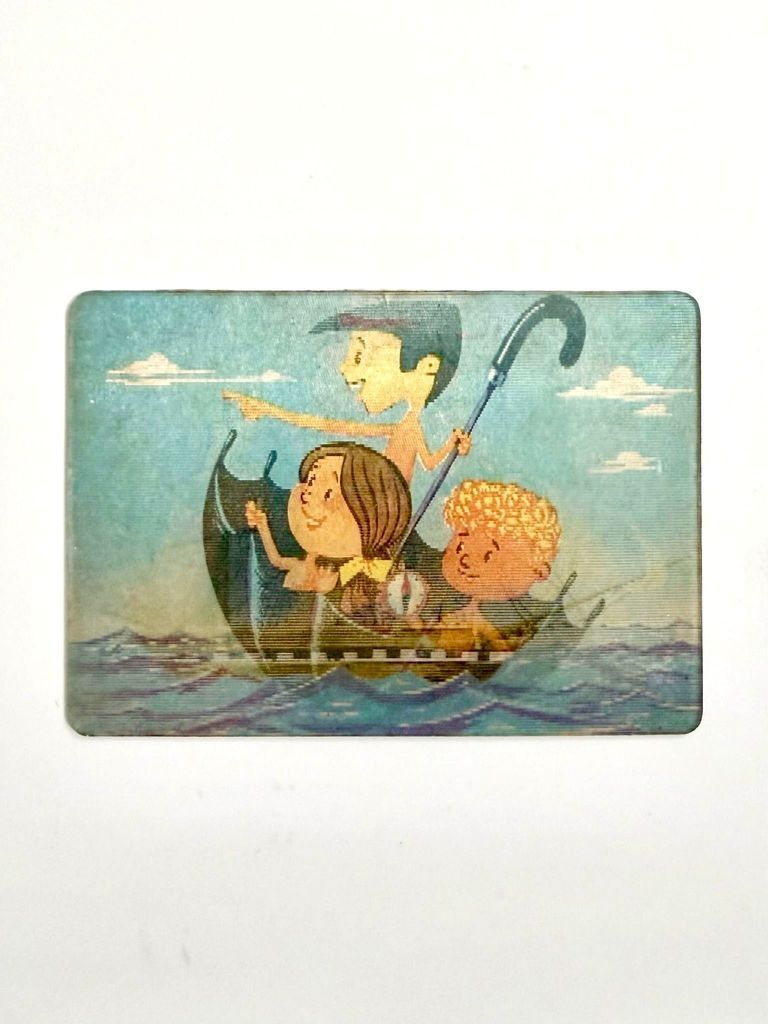 Lenticular ("stereo-vario") pocket calendar, 1987 — Soviet export for the Cuban (Spanish-language) market