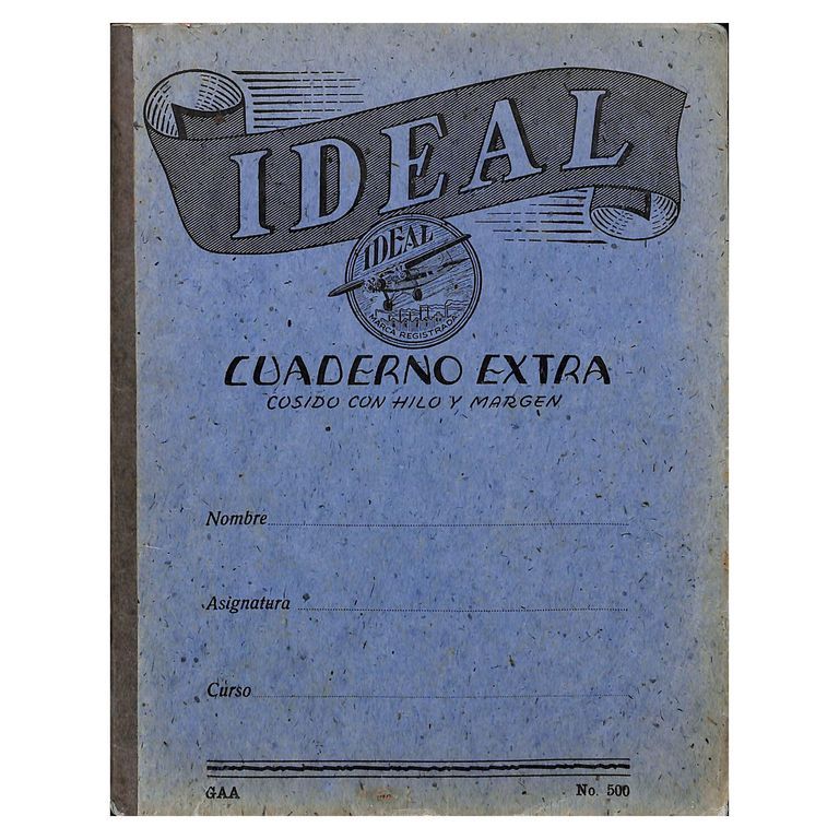"Ideal" school exercise notebook (Cuaderno Extra No. 500)