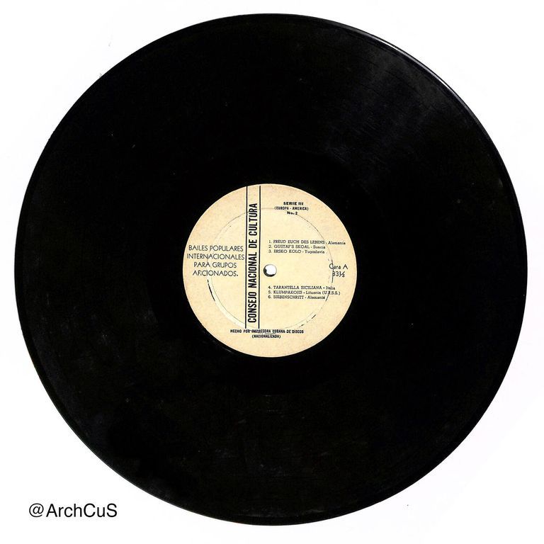 LP disc — Bailes Populares Internacionales para Grupos Aficionados, Serie III (Europa–América) No. 2 (Consejo Nacional de Cultura)