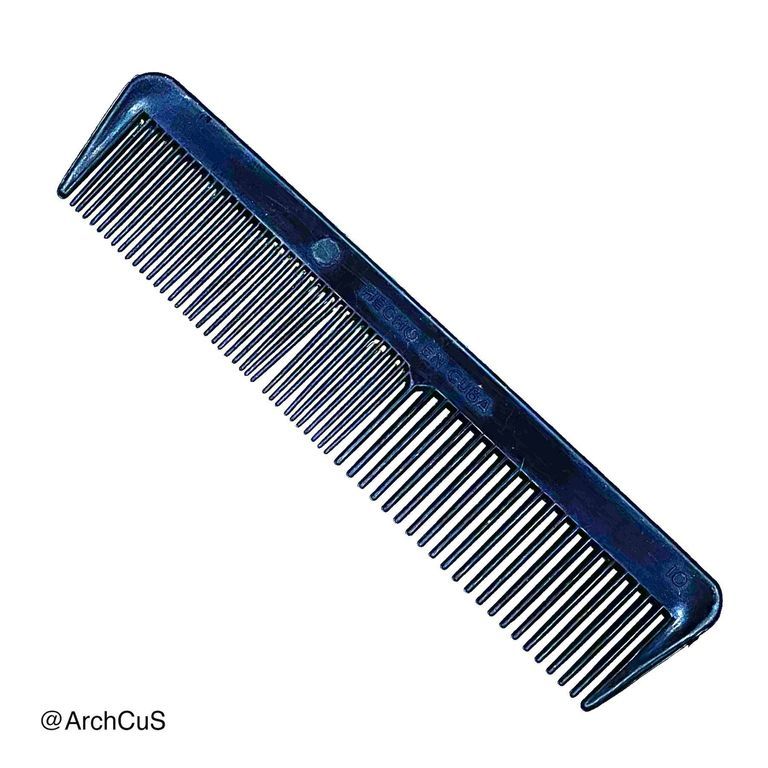 Plastic dressing comb, black