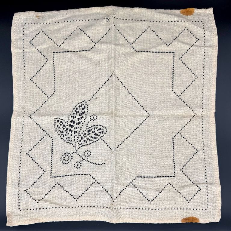 Set of Six Cotton Openwork Napkins - Image 2