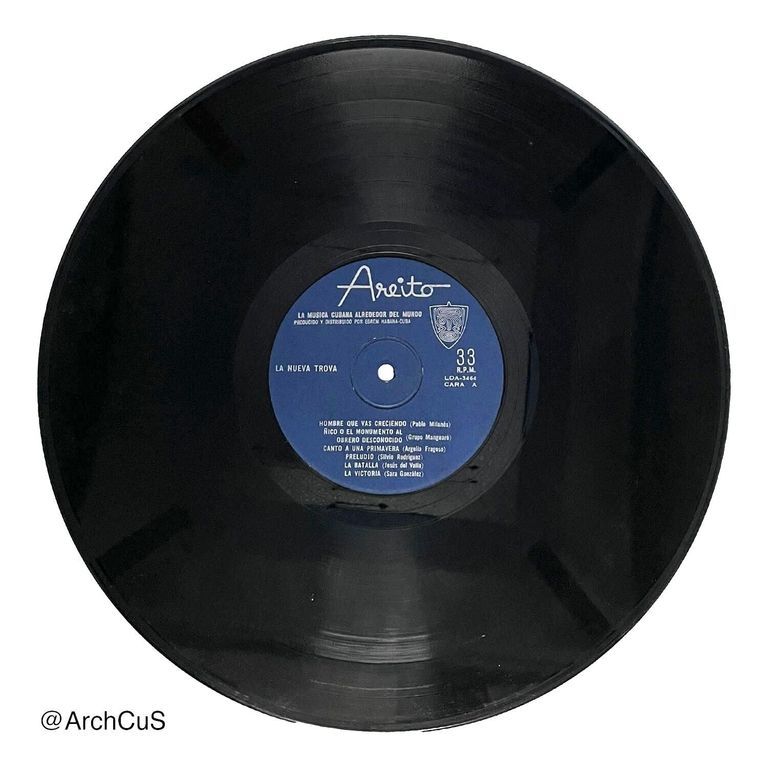 LP record "La canción, un arma de la revolución" — Movimiento de la Nueva Trova (Areíto/EGREM 12″ 33⅓ rpm LP, LDA-3464) - Image 3