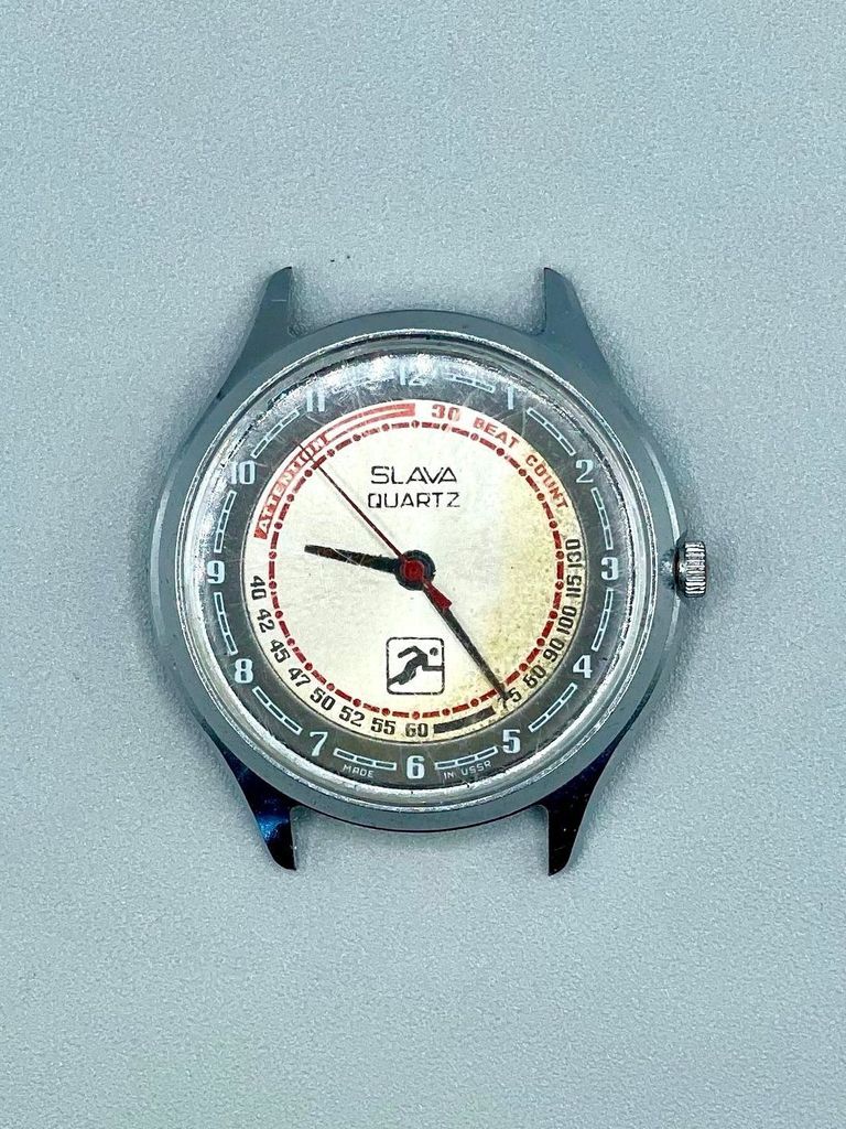 "Slava Sport" pulsometer quartz wristwatch (head only)