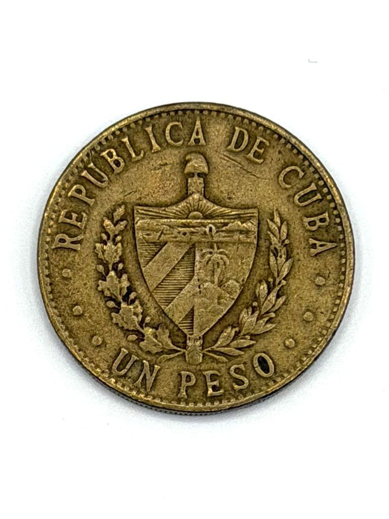 Coin, 1 Peso, República de Cuba, 1989 ("Patria o Muerte" star type) - Image 2