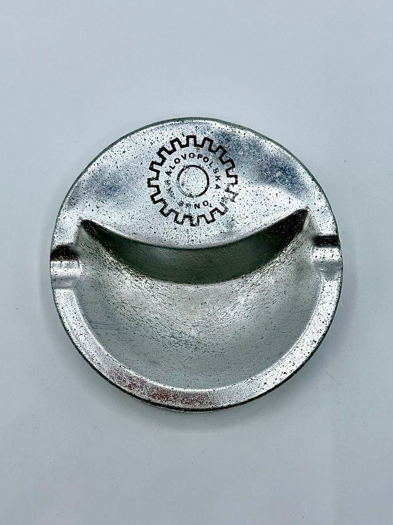 Cast metal advertising ashtray, Královopolská (Brno, Czechoslovakia)
