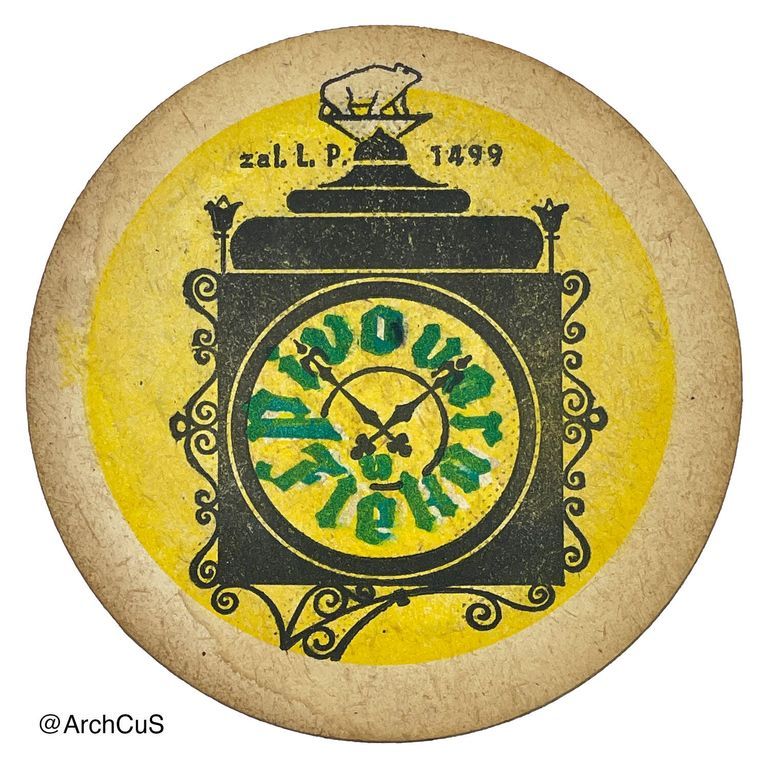 Beer Coaster — Pivovar U Fleků (Prague), "founded A.D. 1499"