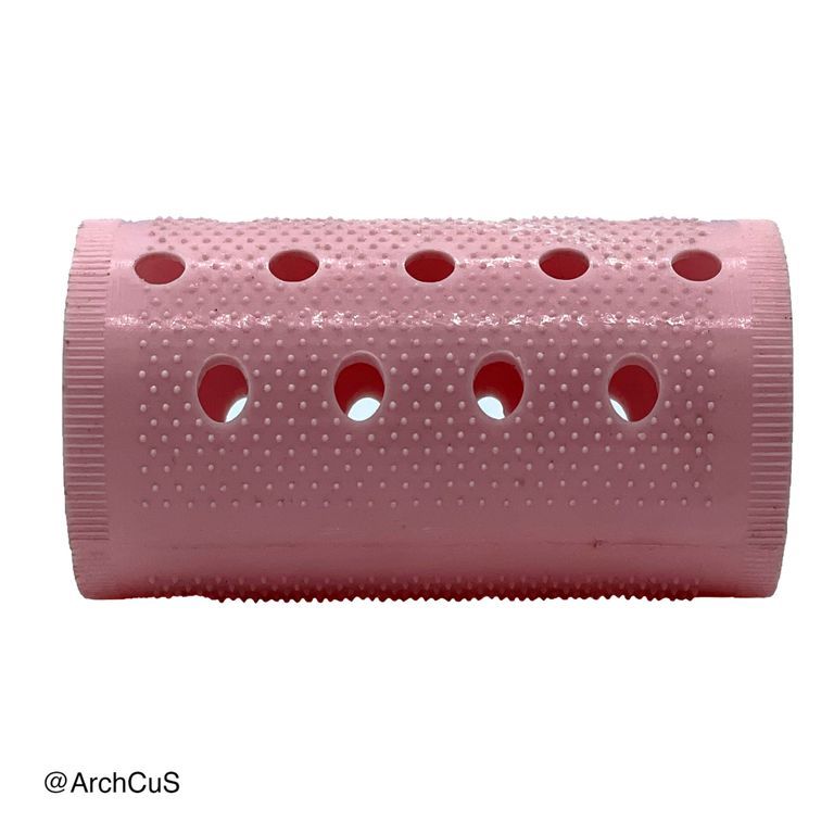 Plastic hair roller, pink