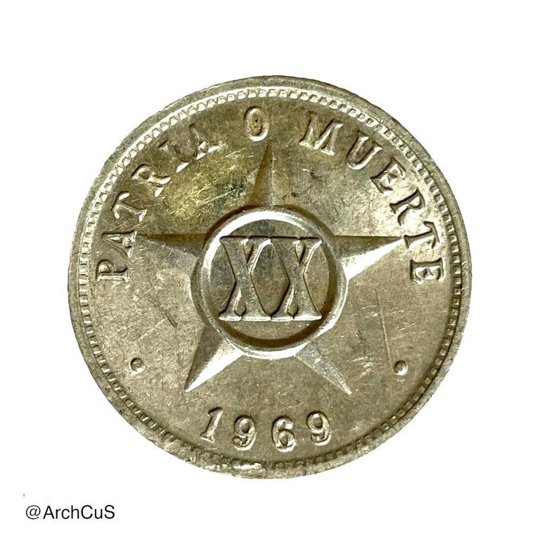 Cuba 20‑centavos coin, 1969 - Image 2