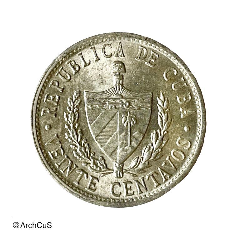 Cuba 20‑centavos coin, 1969 - Image 3