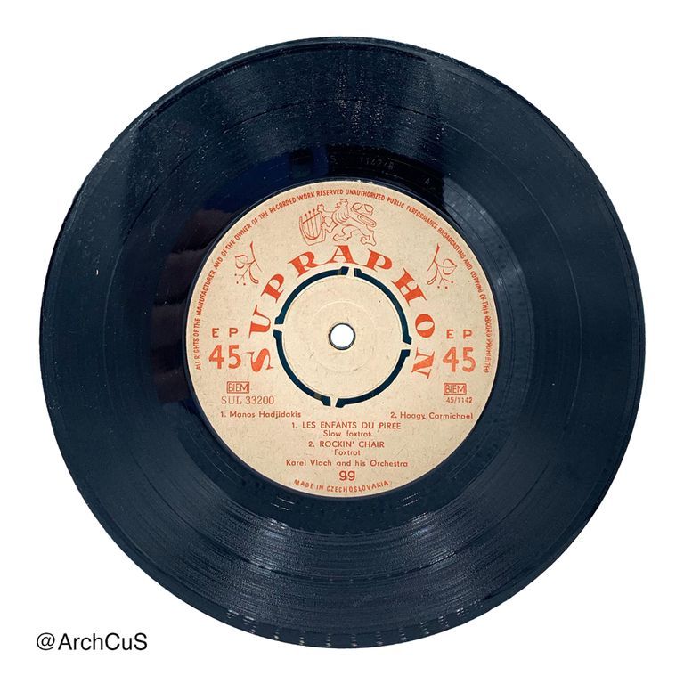 EP record "Les Enfants du Pirée and Other Tunes" — Karel Vlach and His Orchestra (Supraphon SUL 33 200) - Image 3