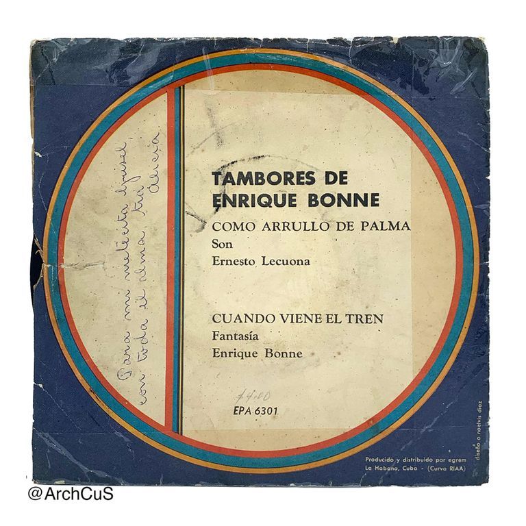 EP record "Tambores de Enrique Bonne" (Areíto/EGREM 7″ 45 rpm EP, EPA-6301) - Image 2