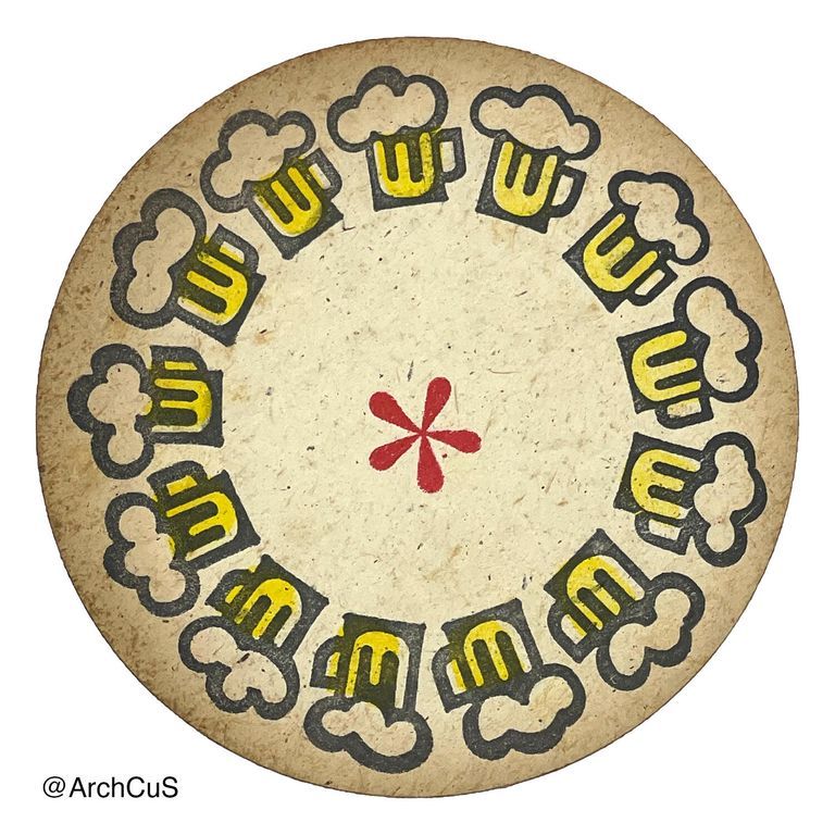 Beer coaster with manuscript annotation by Cuban technicians, Czechoslovakia