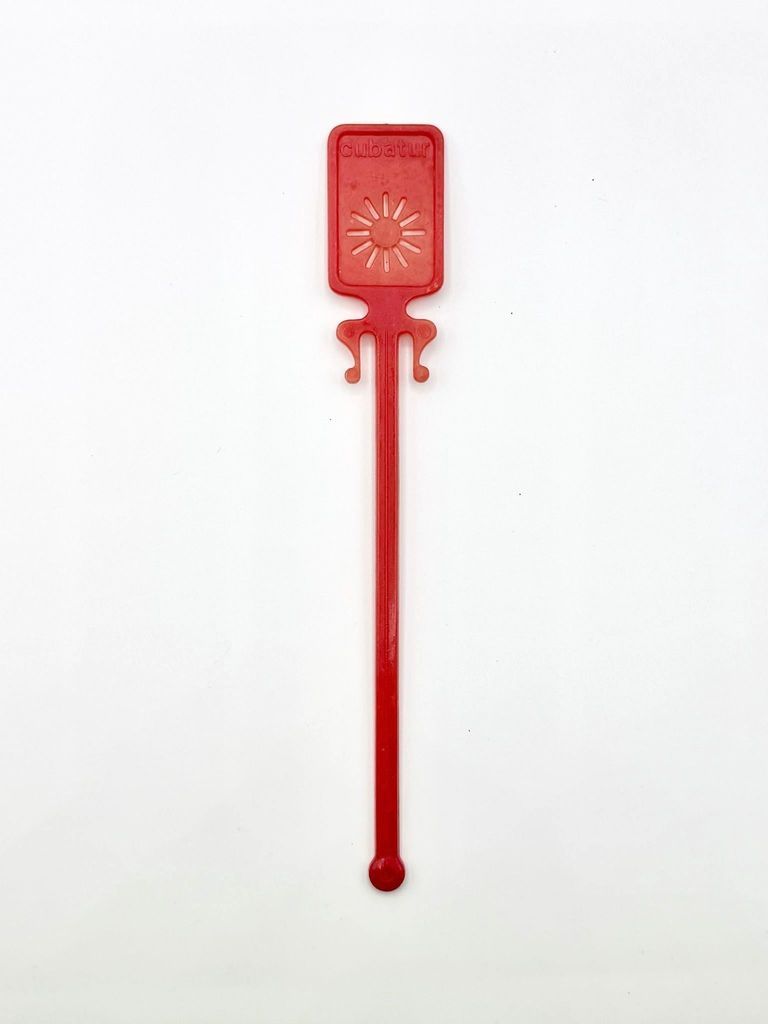Cubatur advertising drink stirrer / swizzle stick — red